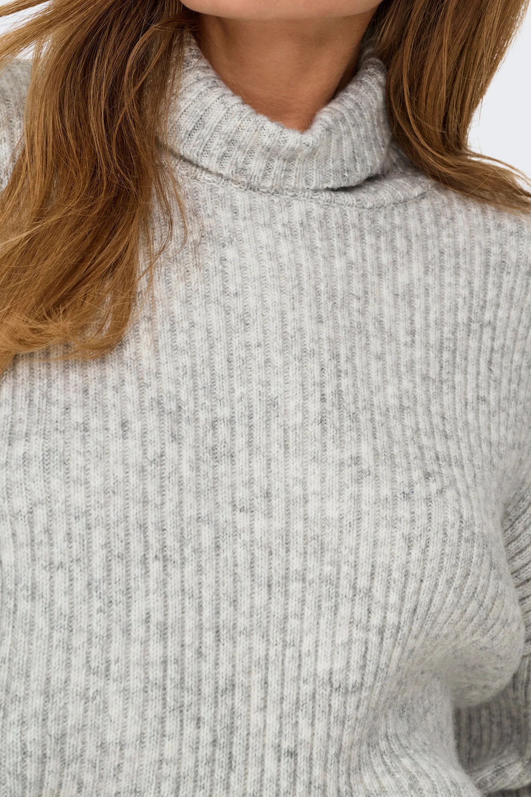 Pull met rolkraag - grijs - Image 5