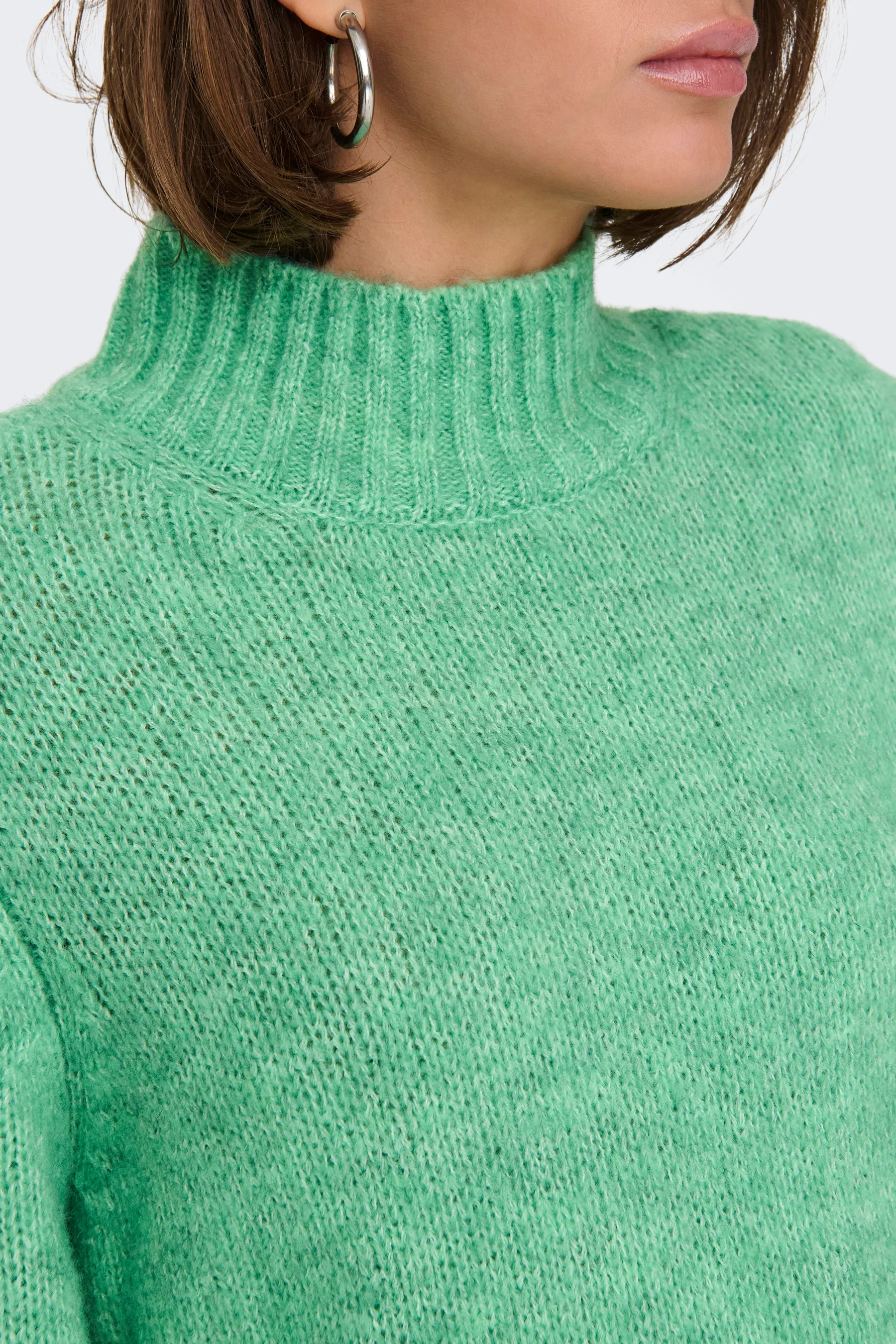 Pull met rolkraag - groen - Image 5