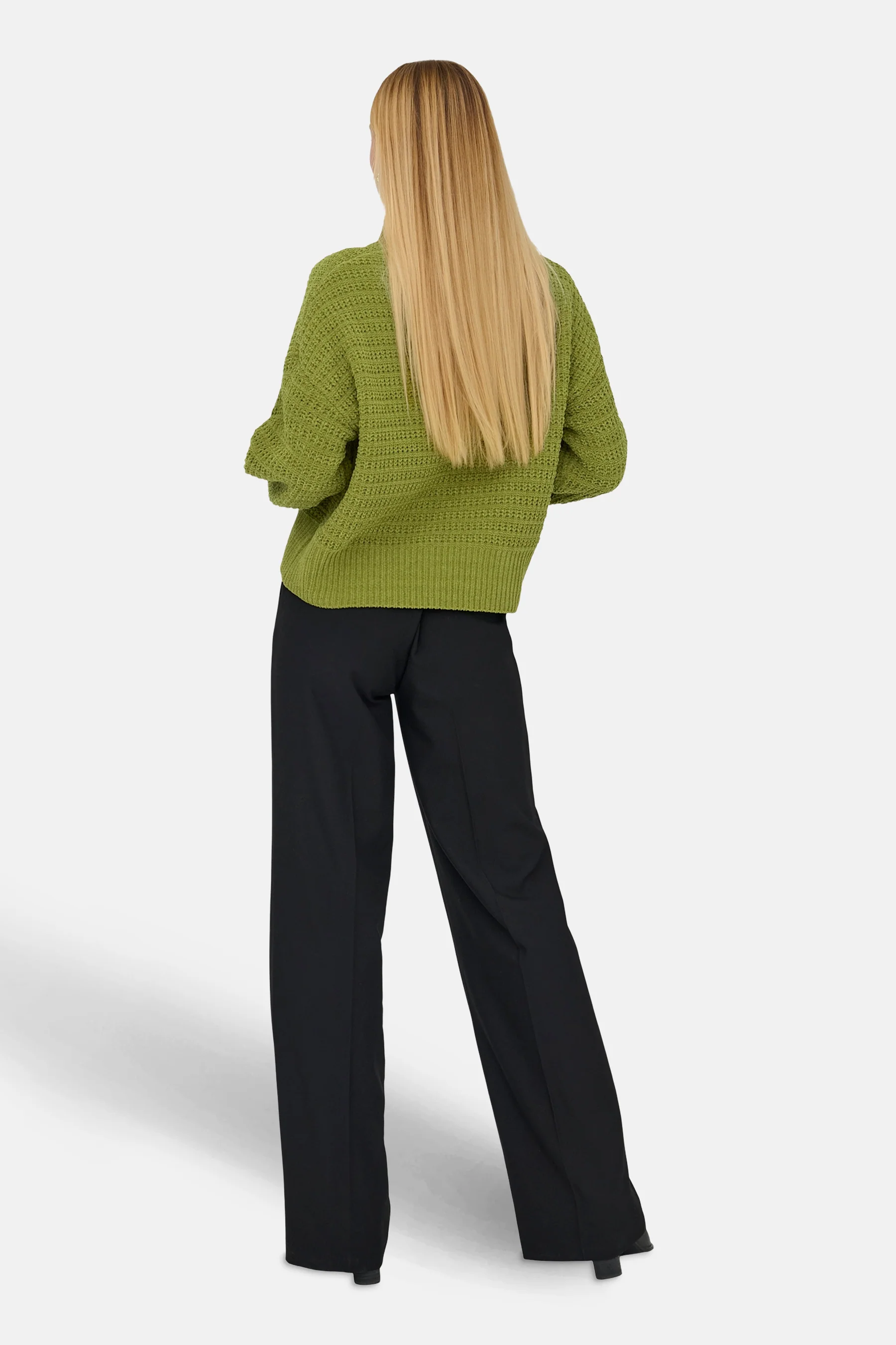Pull met rolkraag - groen - Image 3