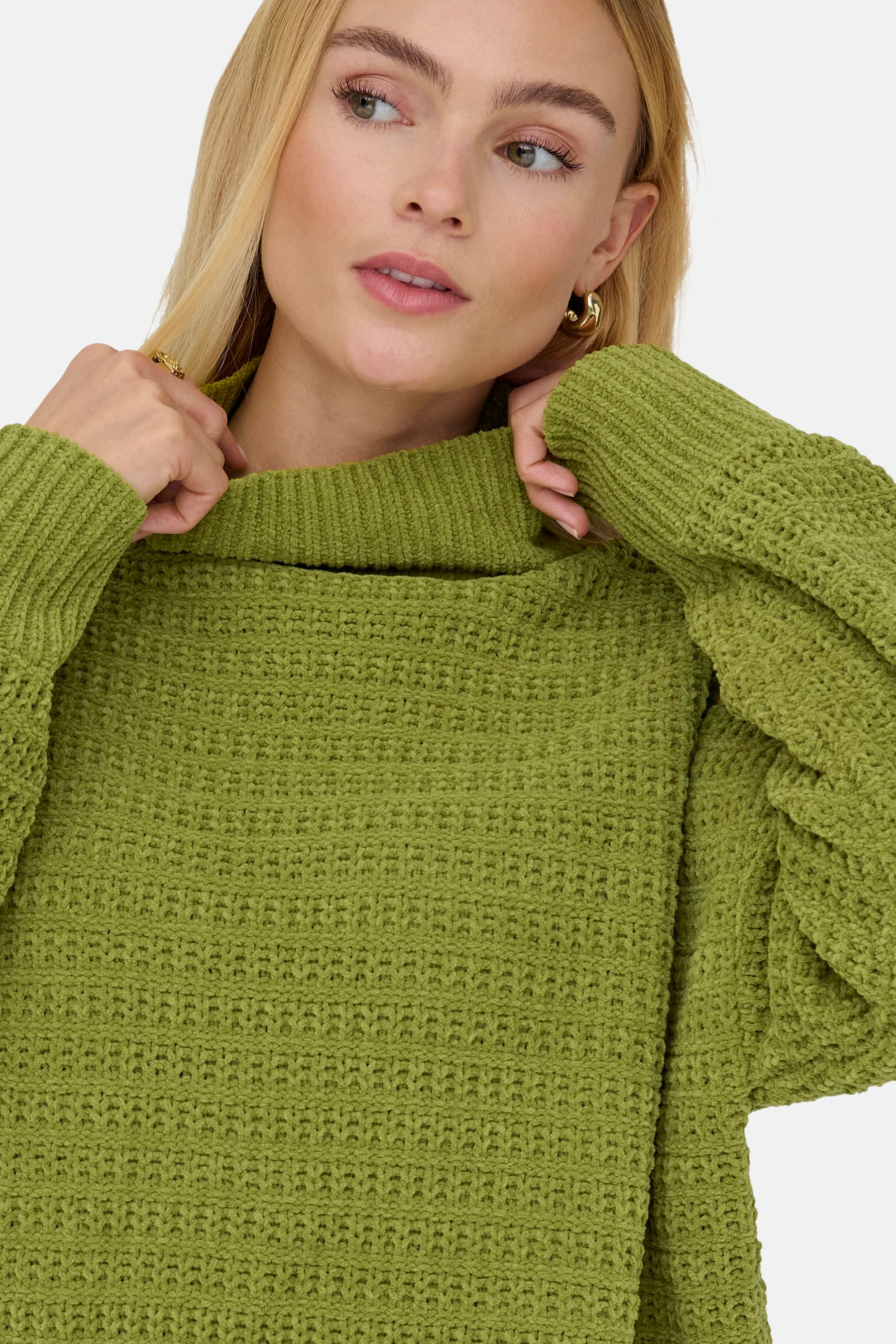 Pull met rolkraag - groen - Image 5