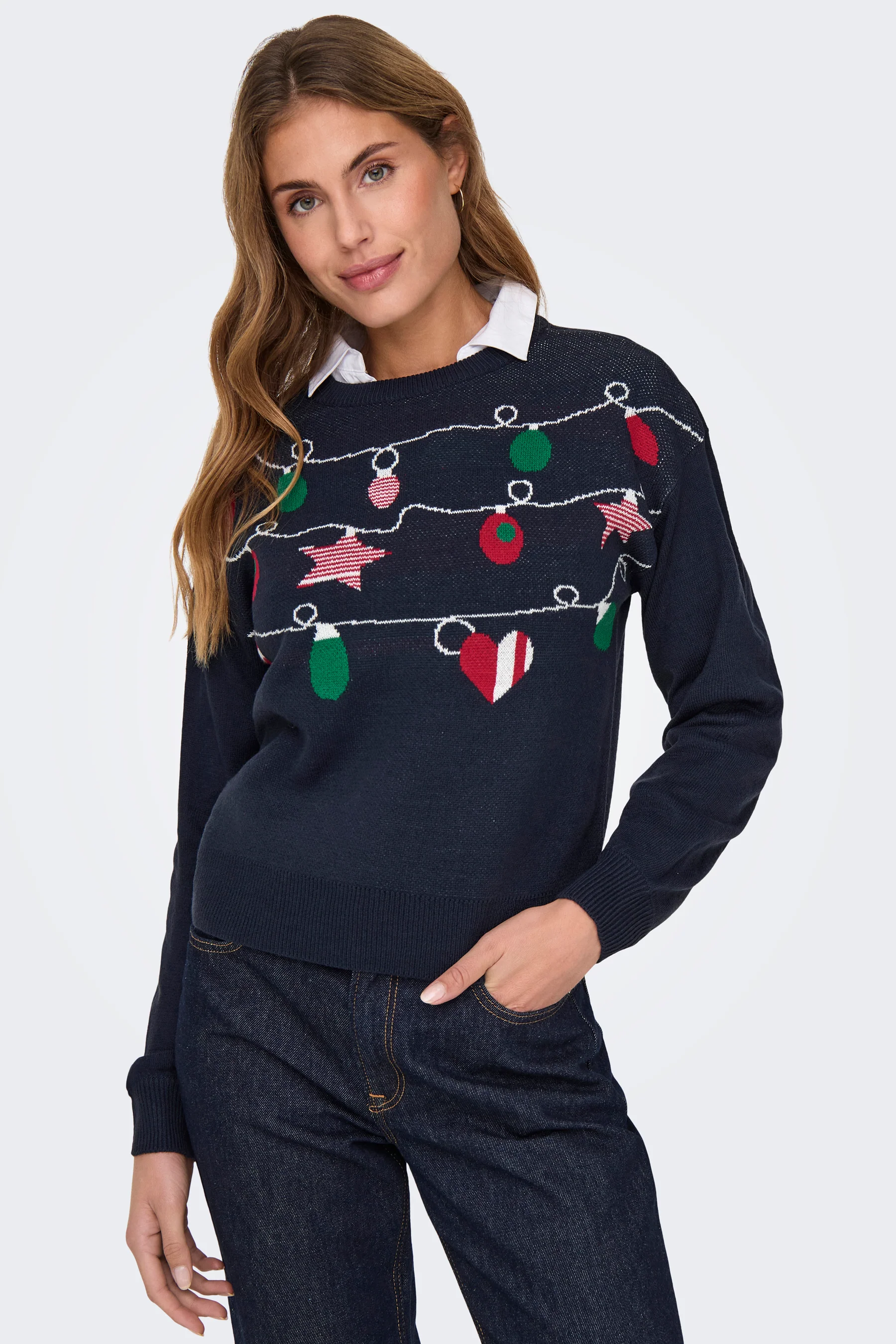 Pull met ronde hals - blauw - Image 5