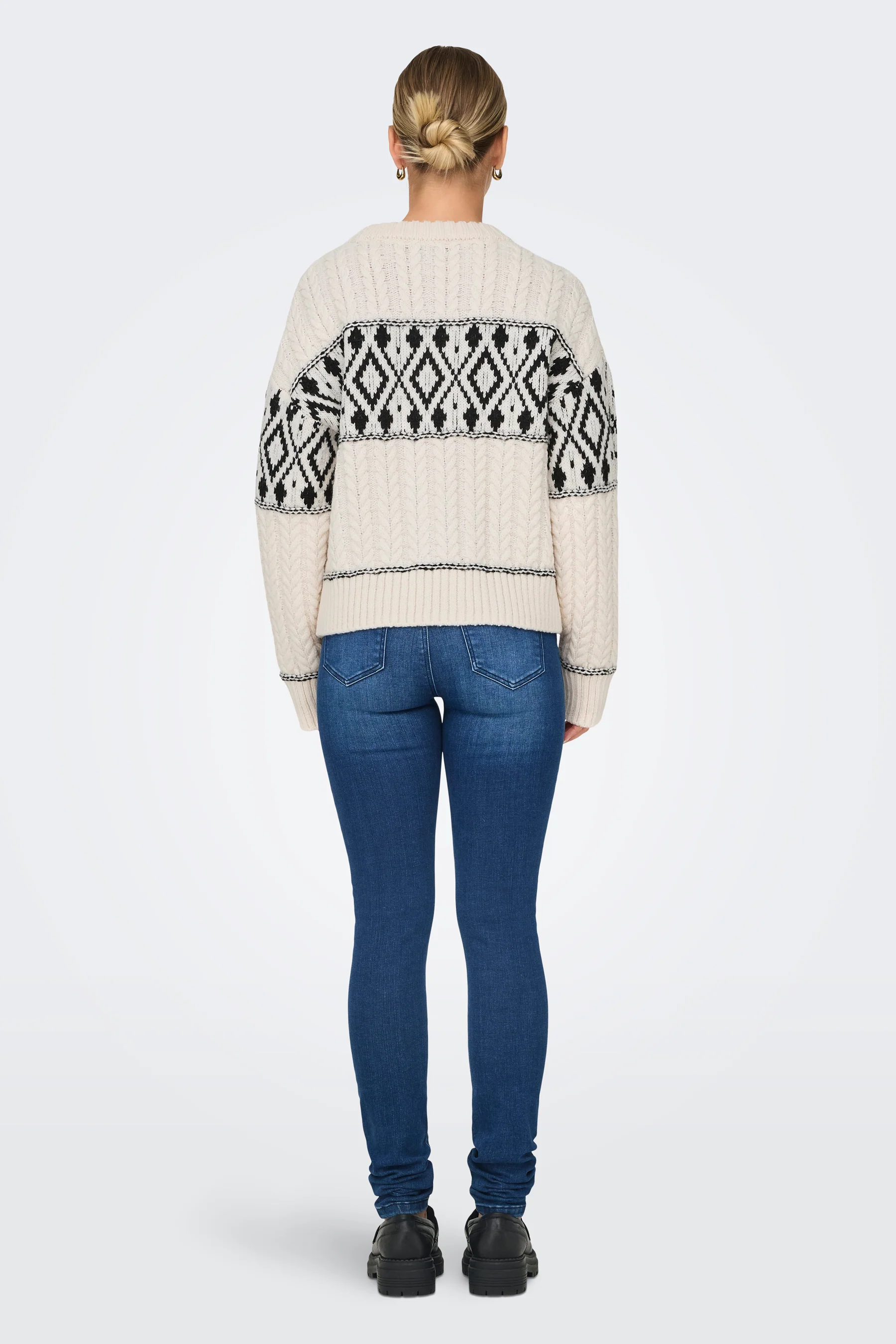 Pull met ronde hals - ecru - Image 3