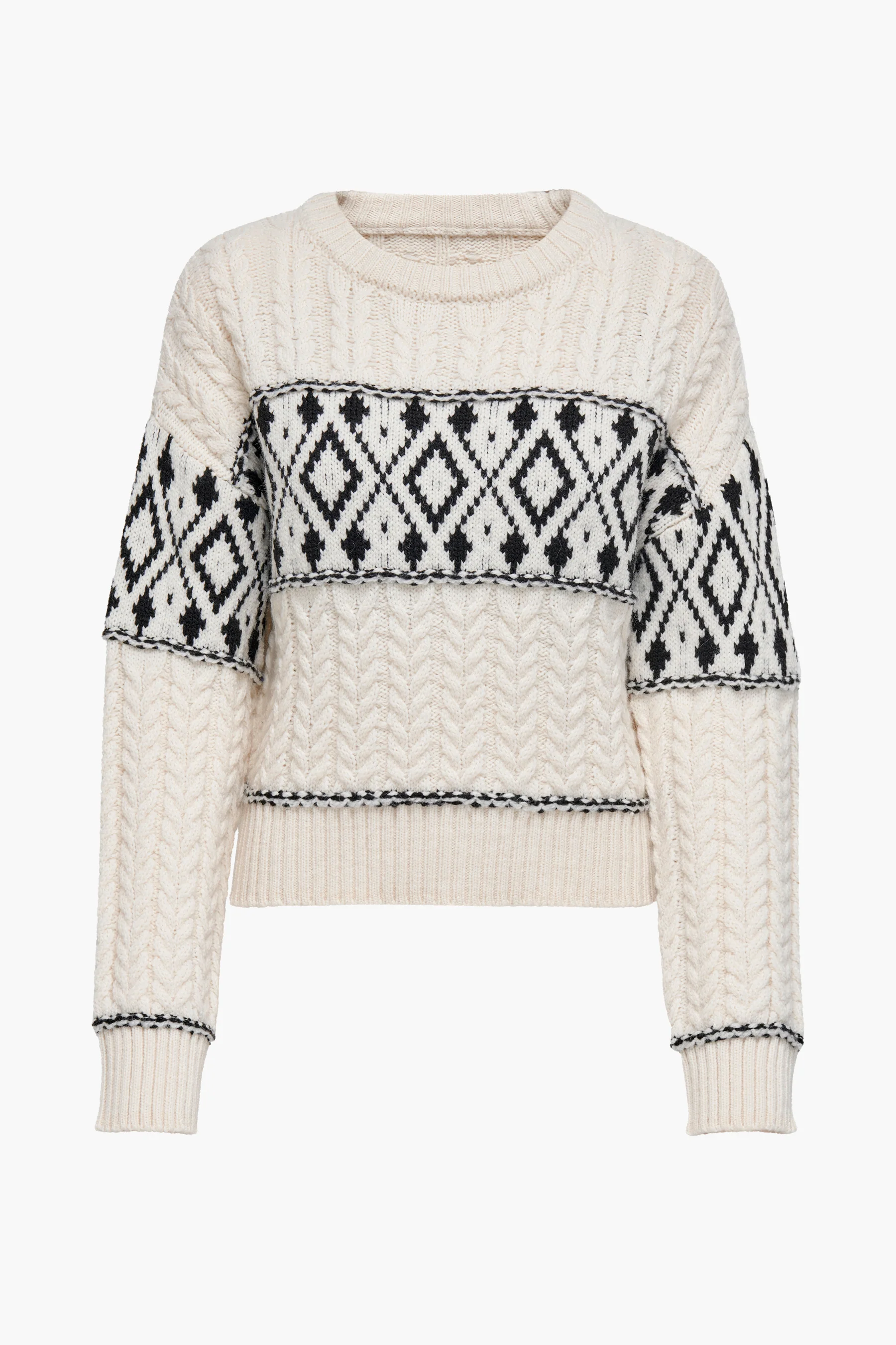 Pull met ronde hals - ecru - Image 6