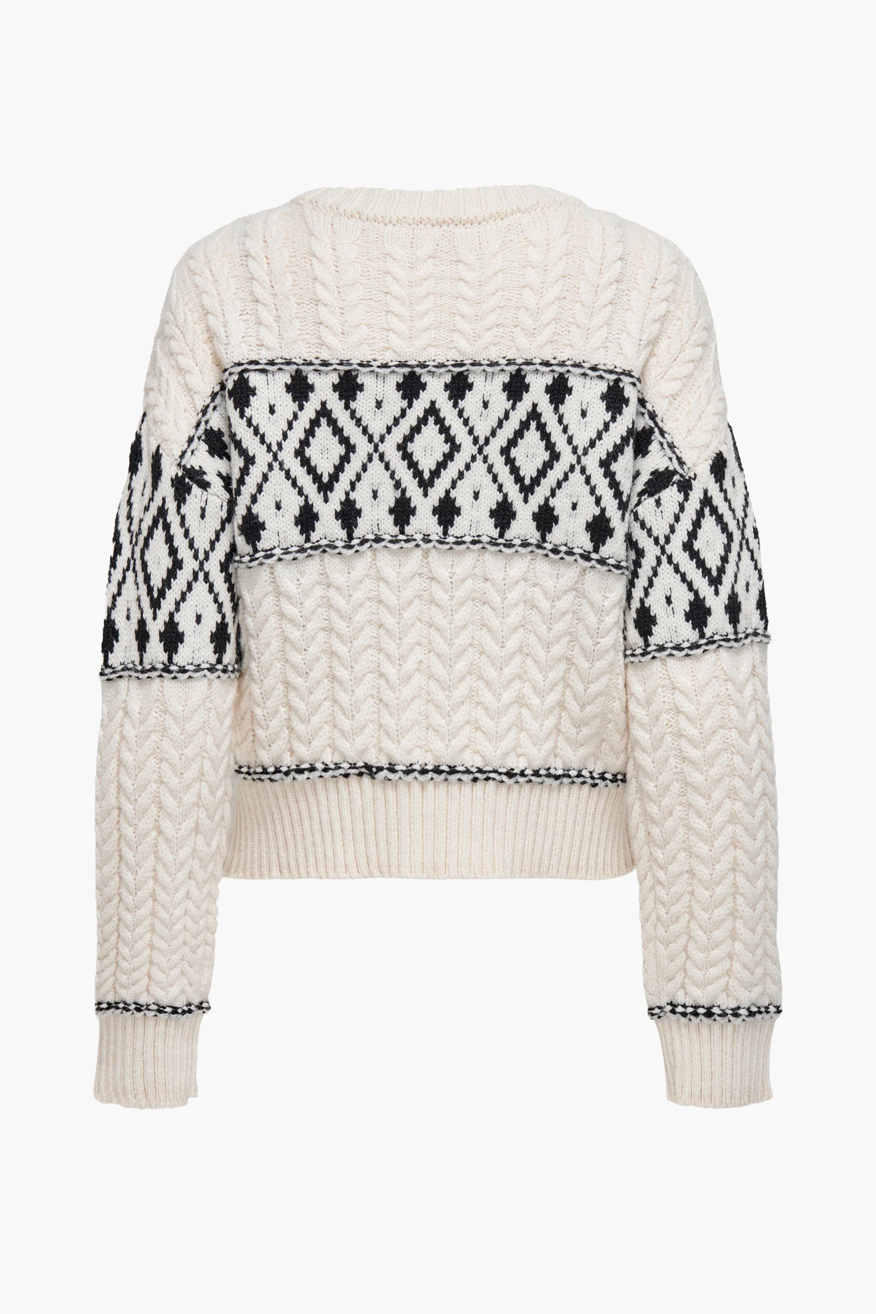 Pull met ronde hals - ecru - Image 7