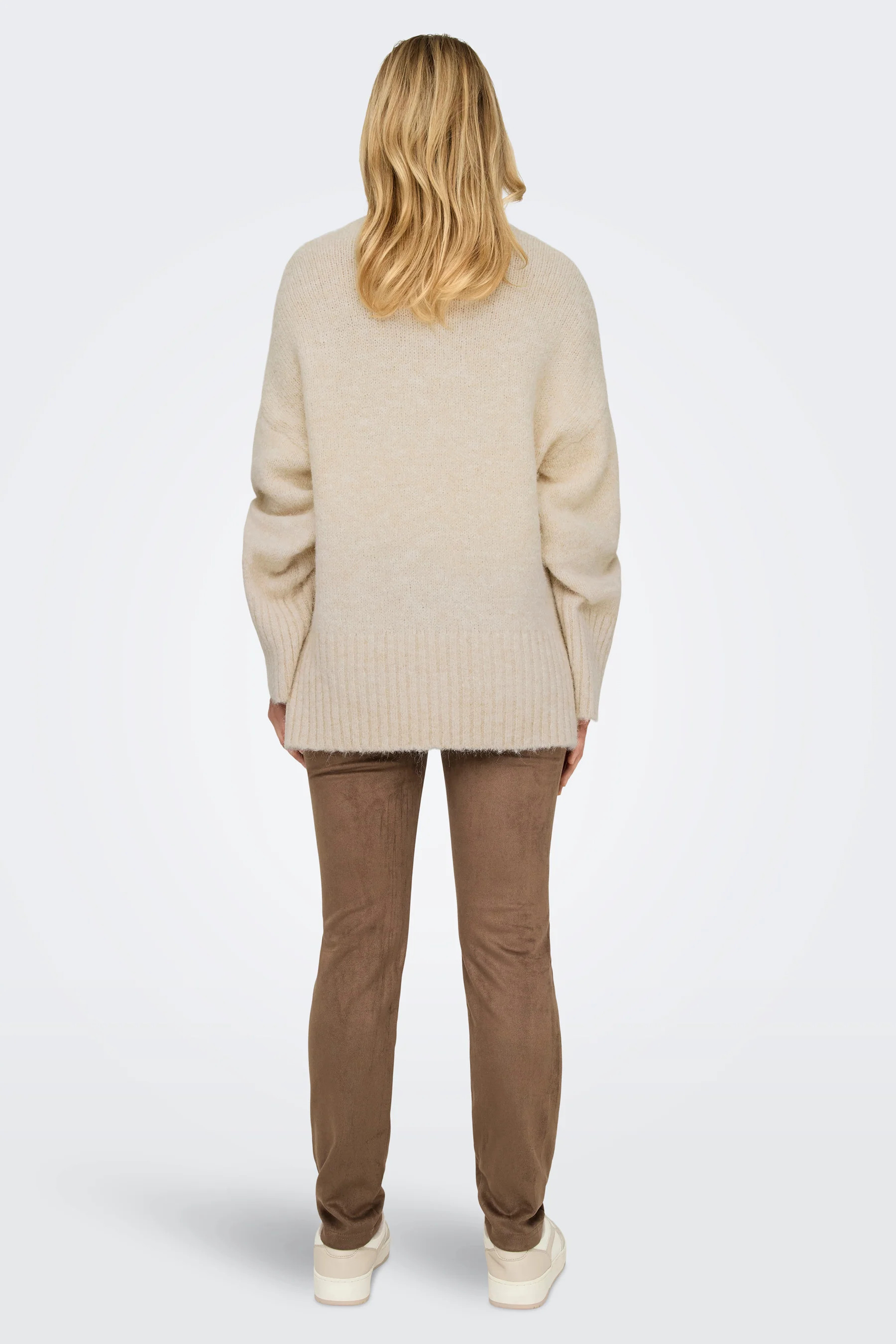 Pull met ronde hals - ecru - Image 3
