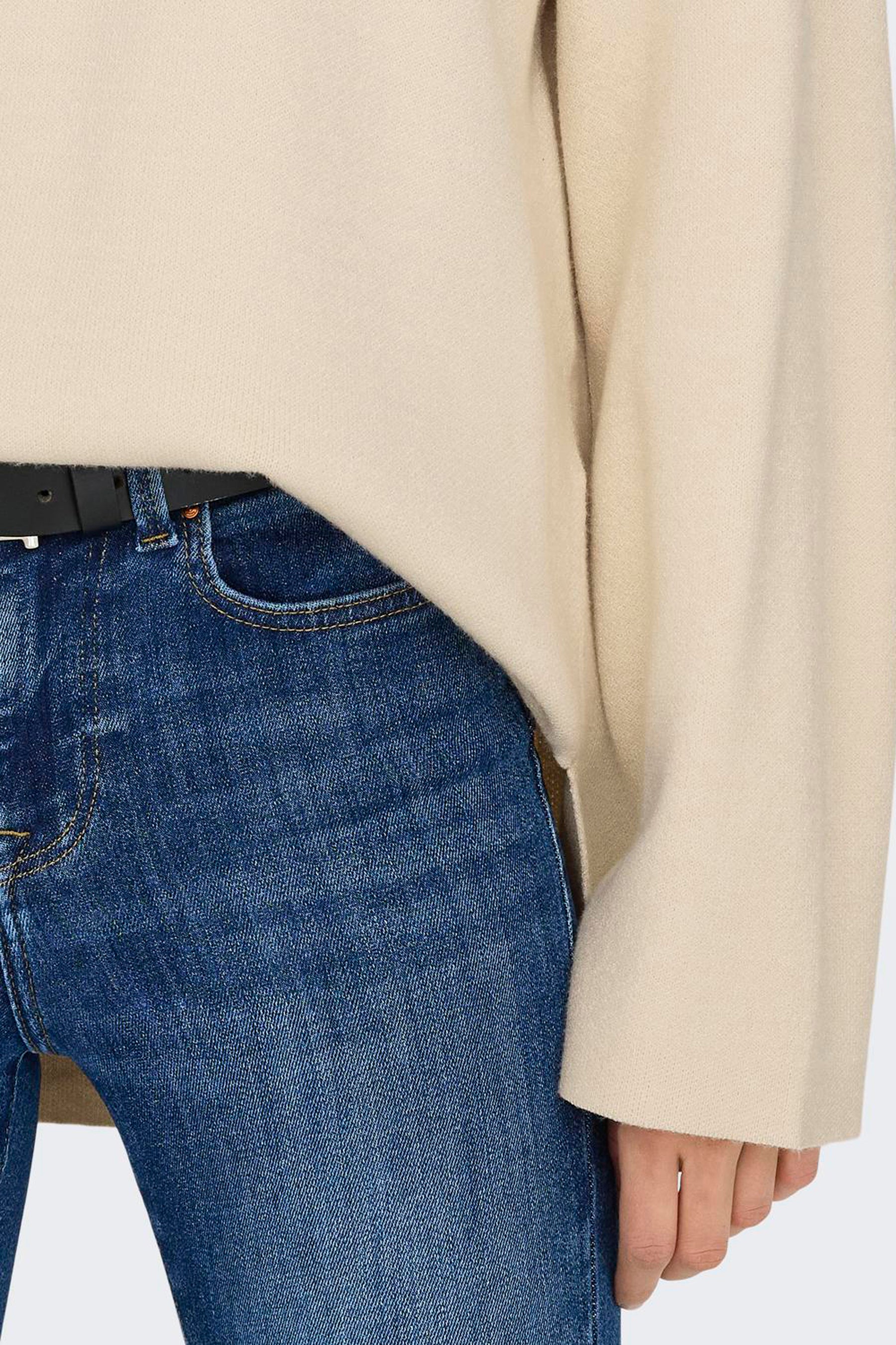 Pull met ronde hals - ecru - Image 5