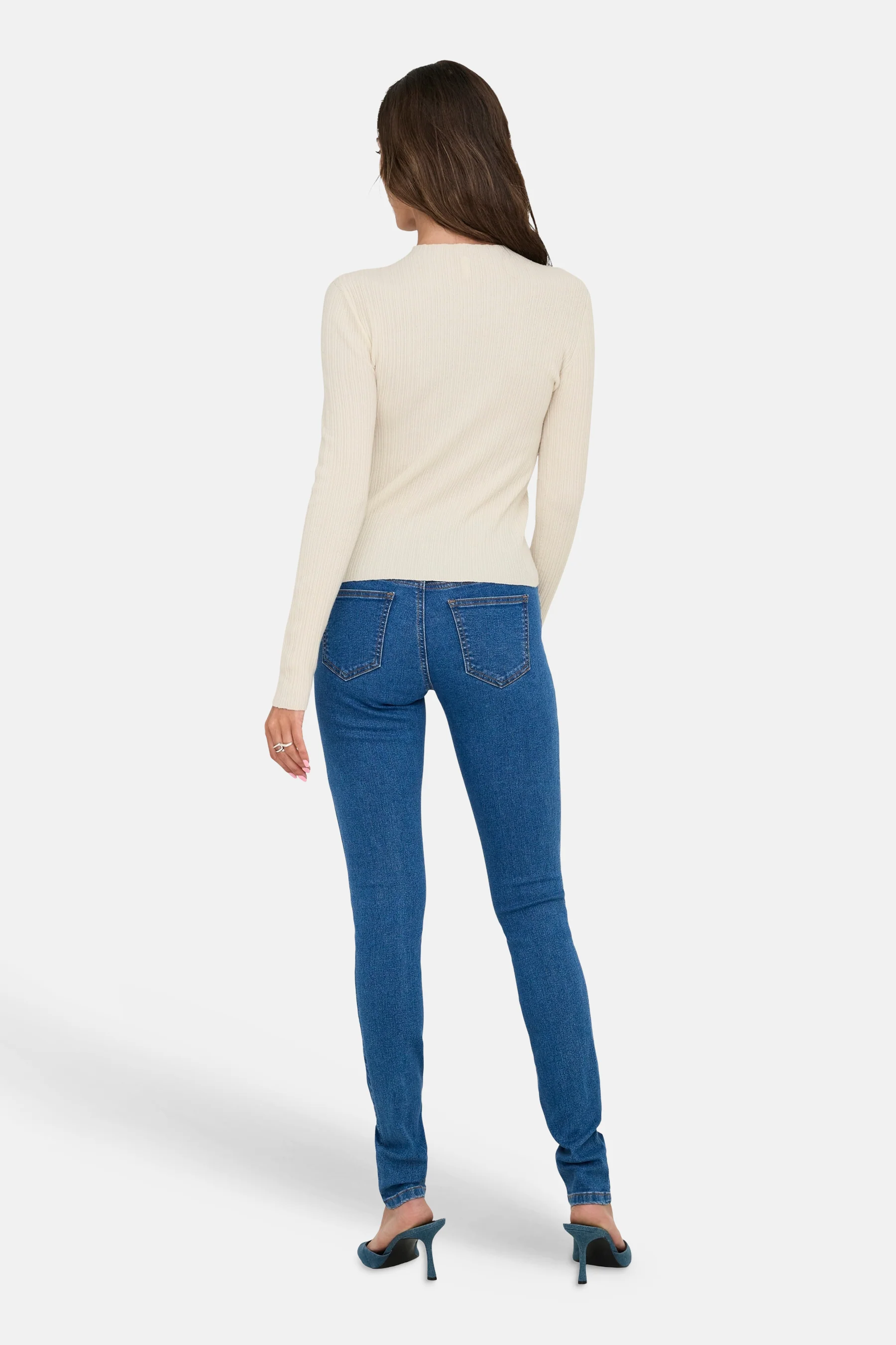Pull met ronde hals - ecru - Image 3