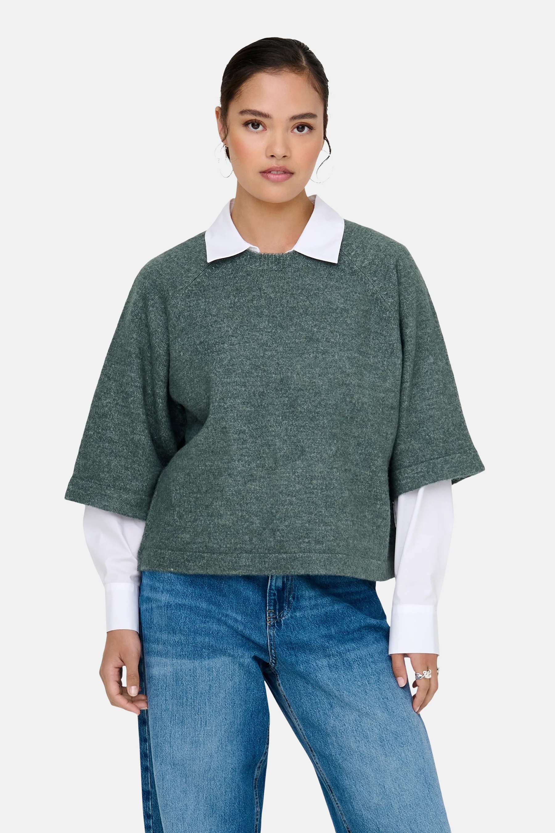Pull met ronde hals - groen