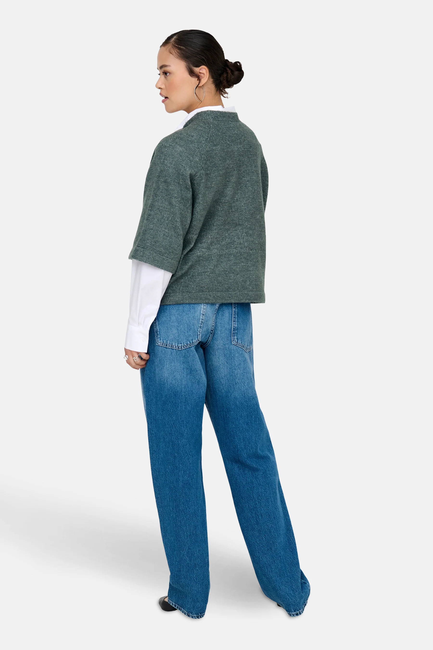 Pull met ronde hals - groen - Image 3