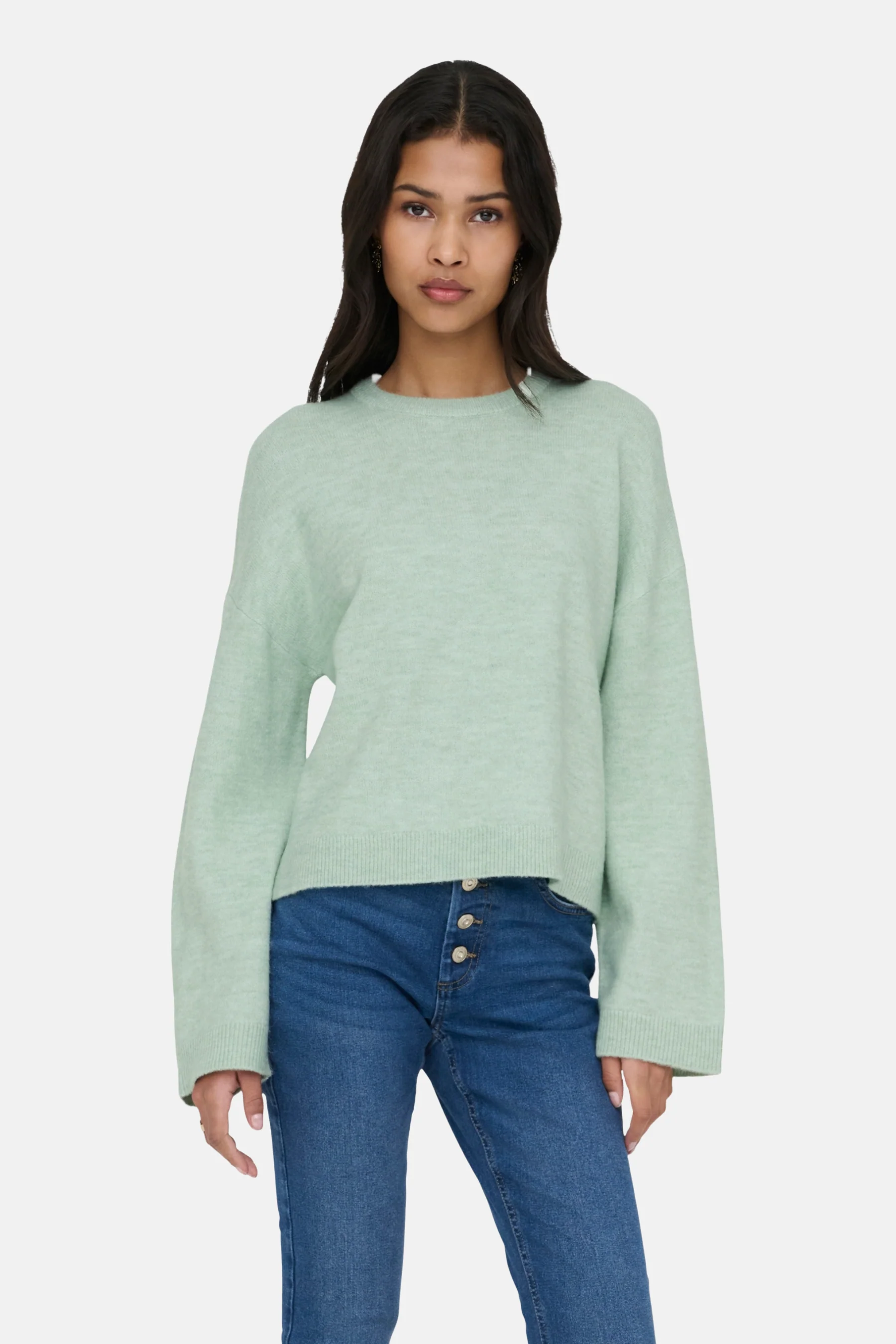Pull met ronde hals - groen