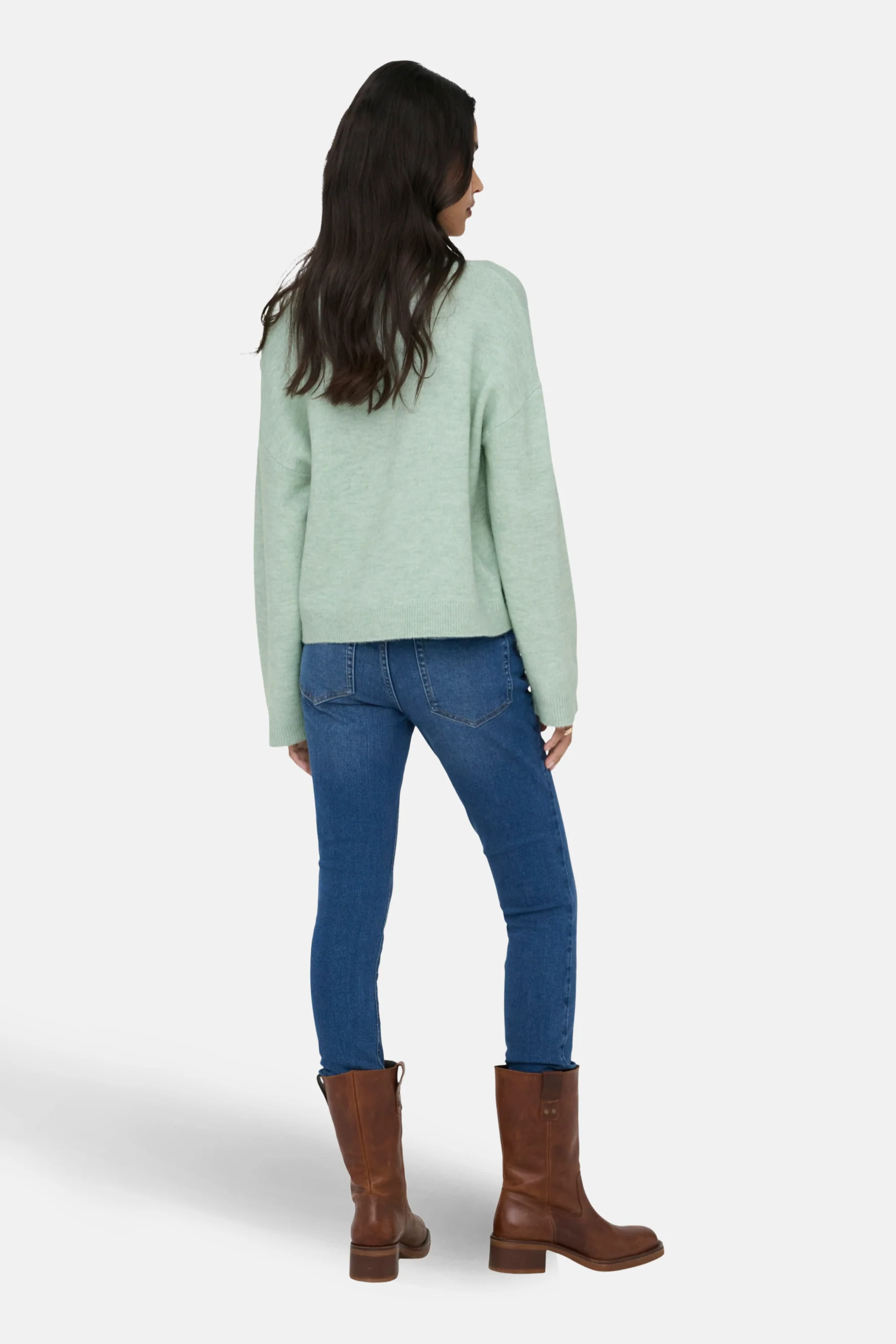 Pull met ronde hals - groen - Image 3