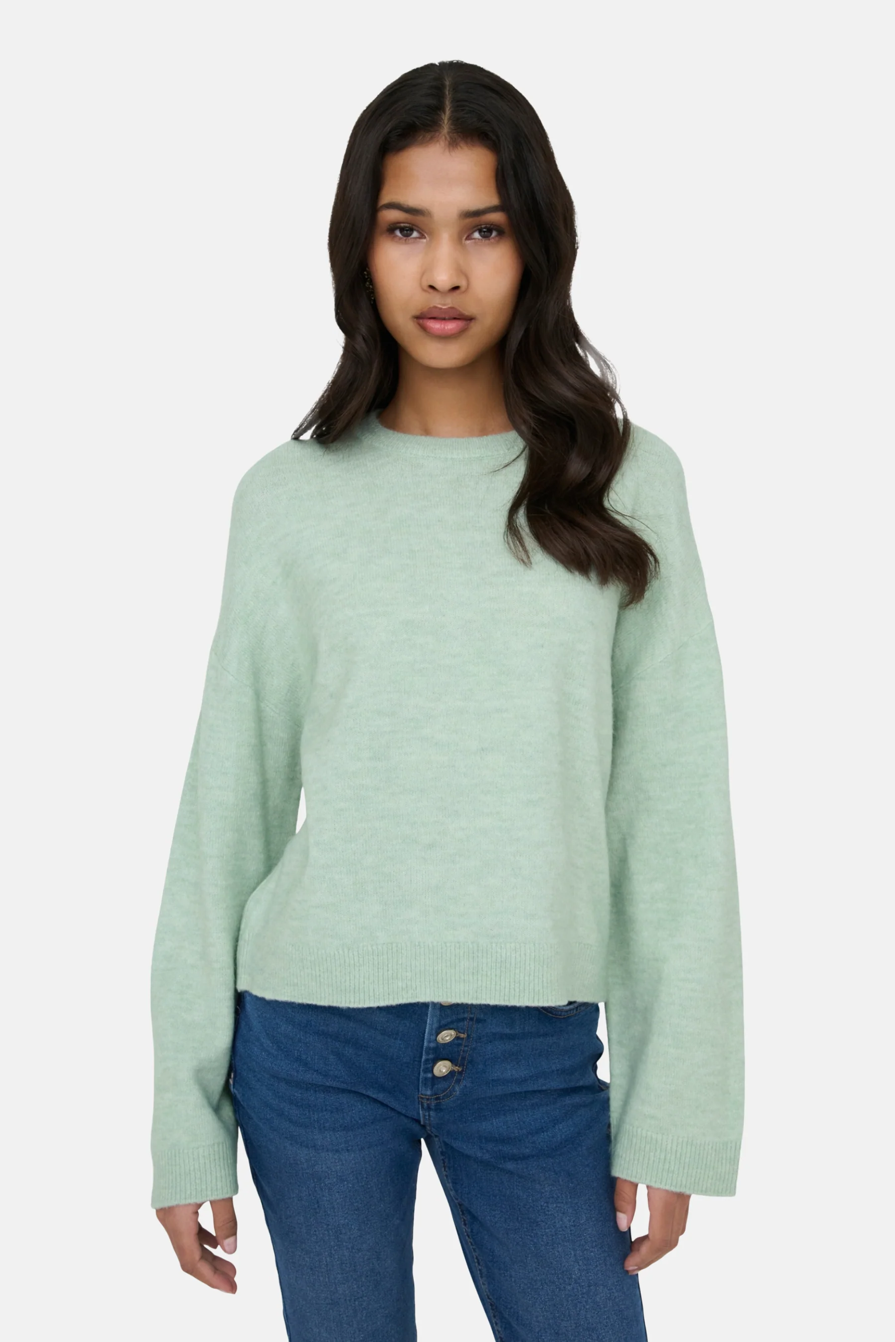 Pull met ronde hals - groen - Image 4