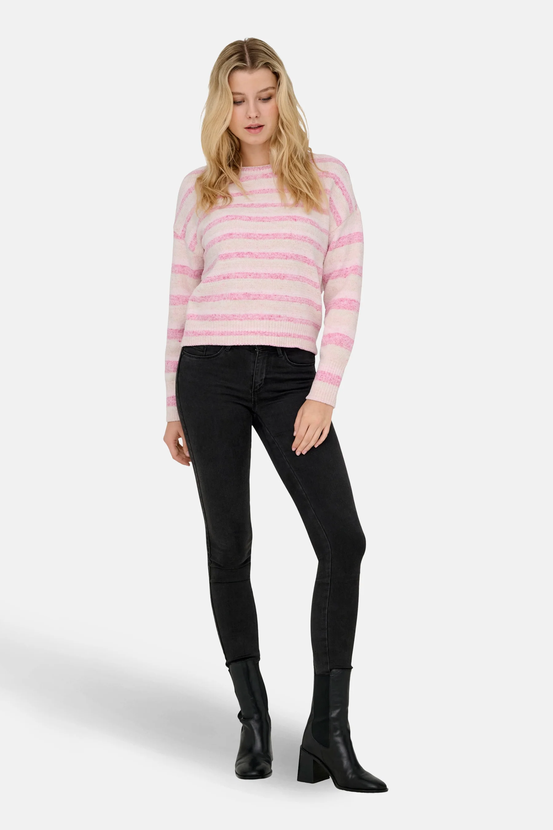 Pull met ronde hals - roze - Image 2