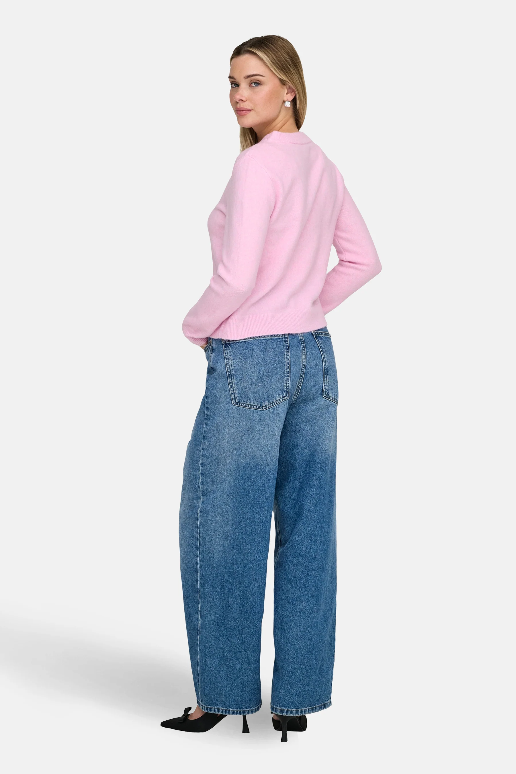 Pull met ronde hals - roze - Image 3