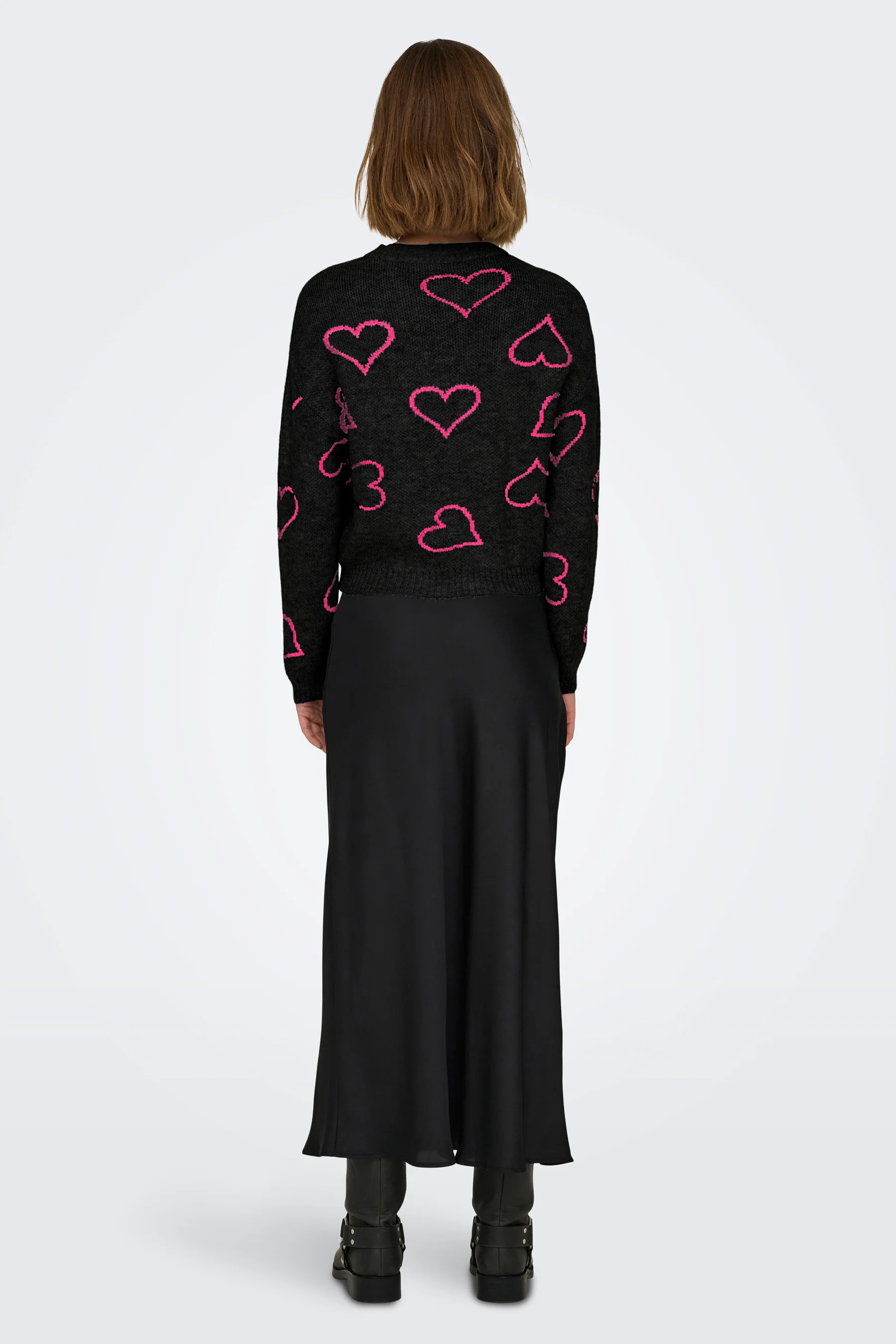Pull met ronde hals - zwart - Image 2