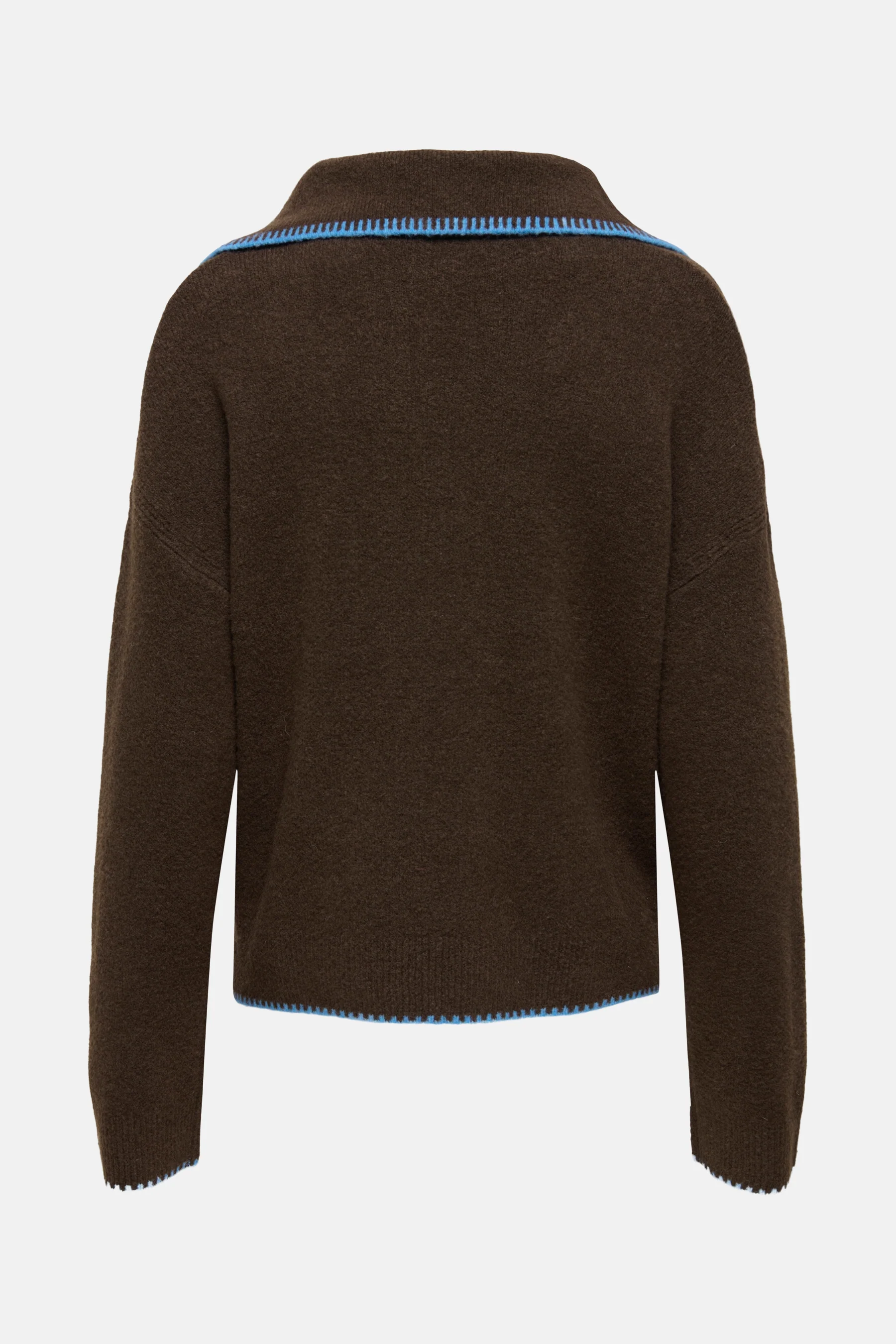 Pull met V-hals - bruin - Image 2