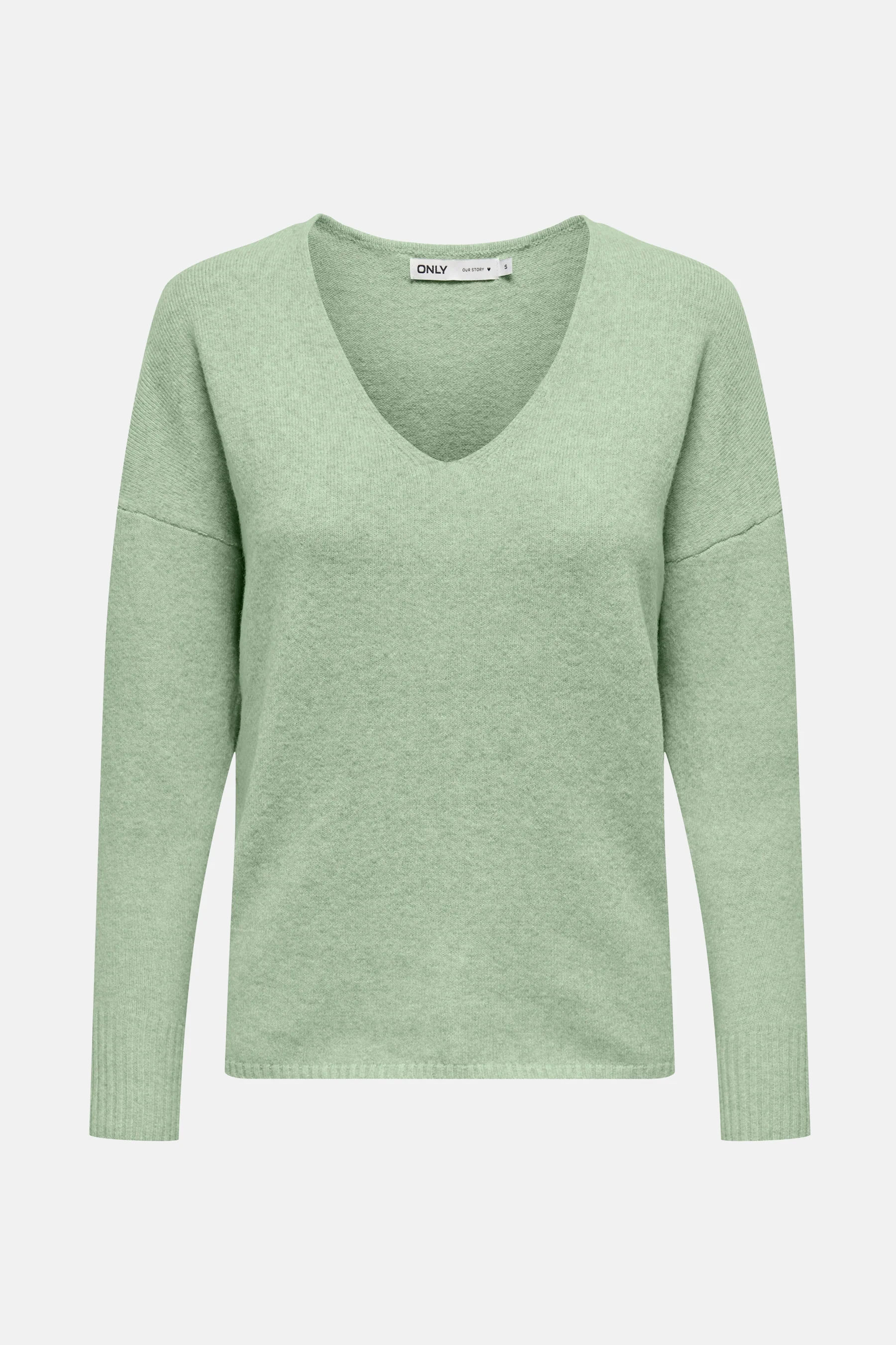 Pull met V-hals - groen - Image 3
