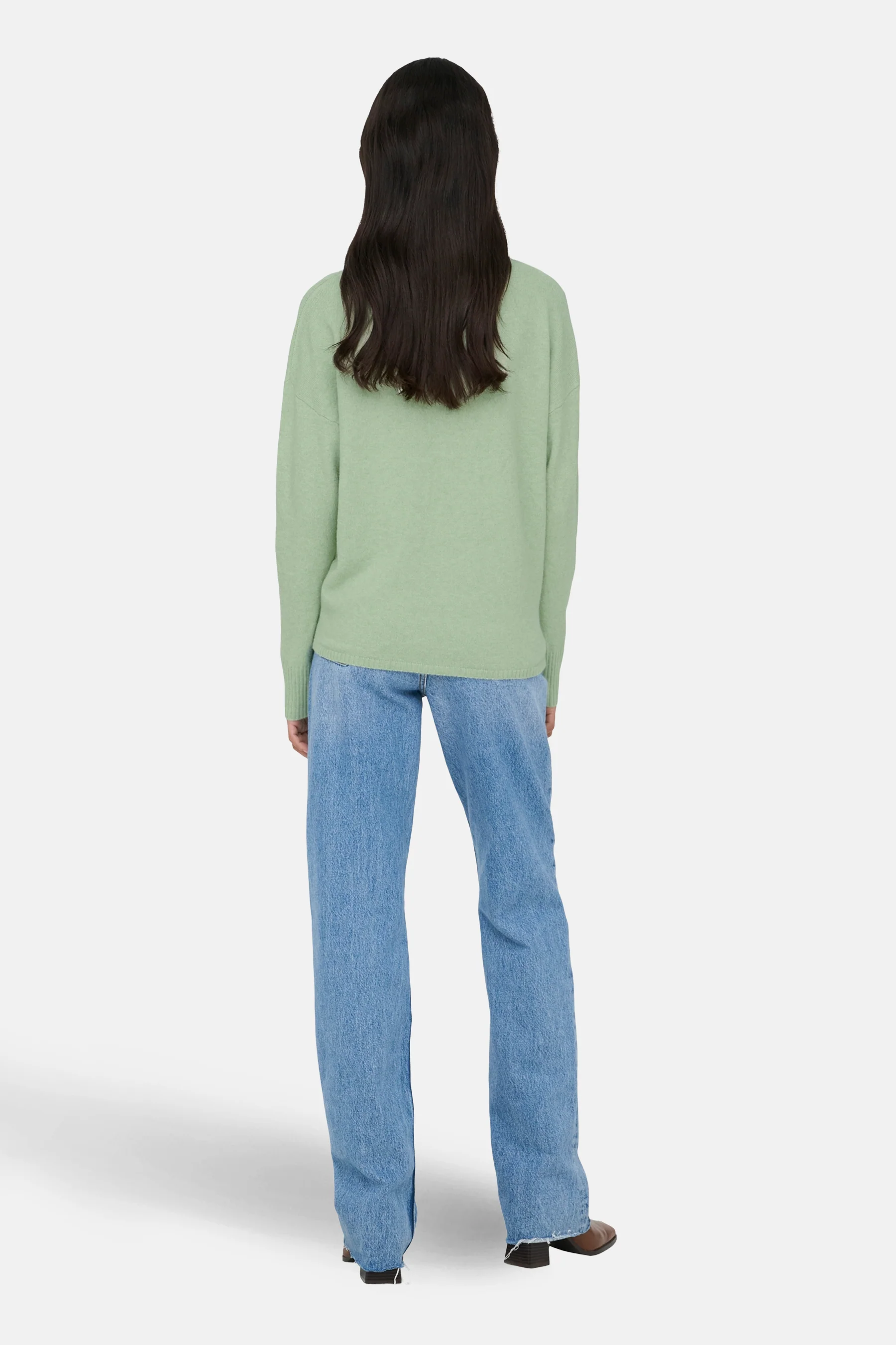 Pull met V-hals - groen - Image 5