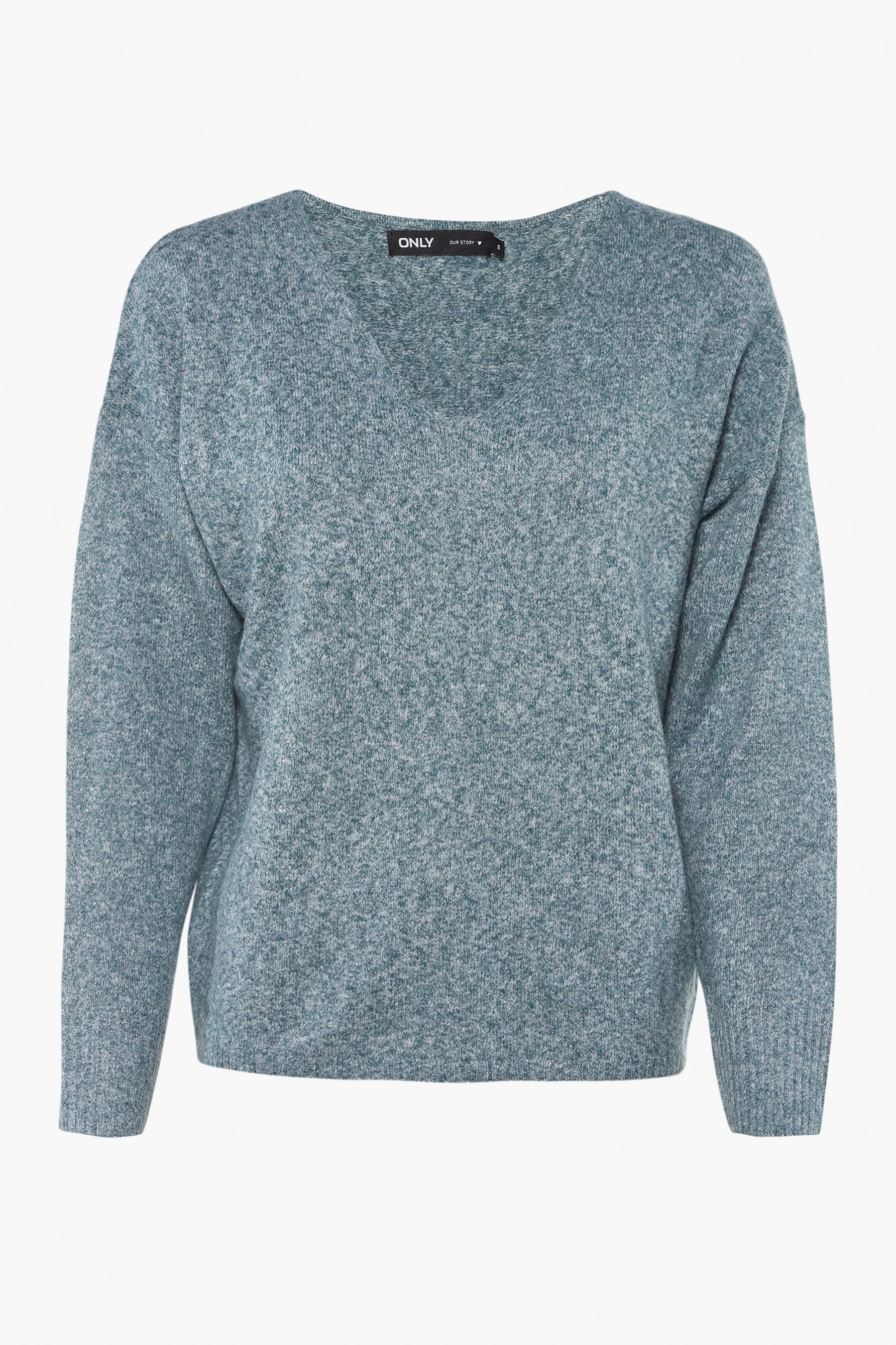 Pull met V-hals - groen