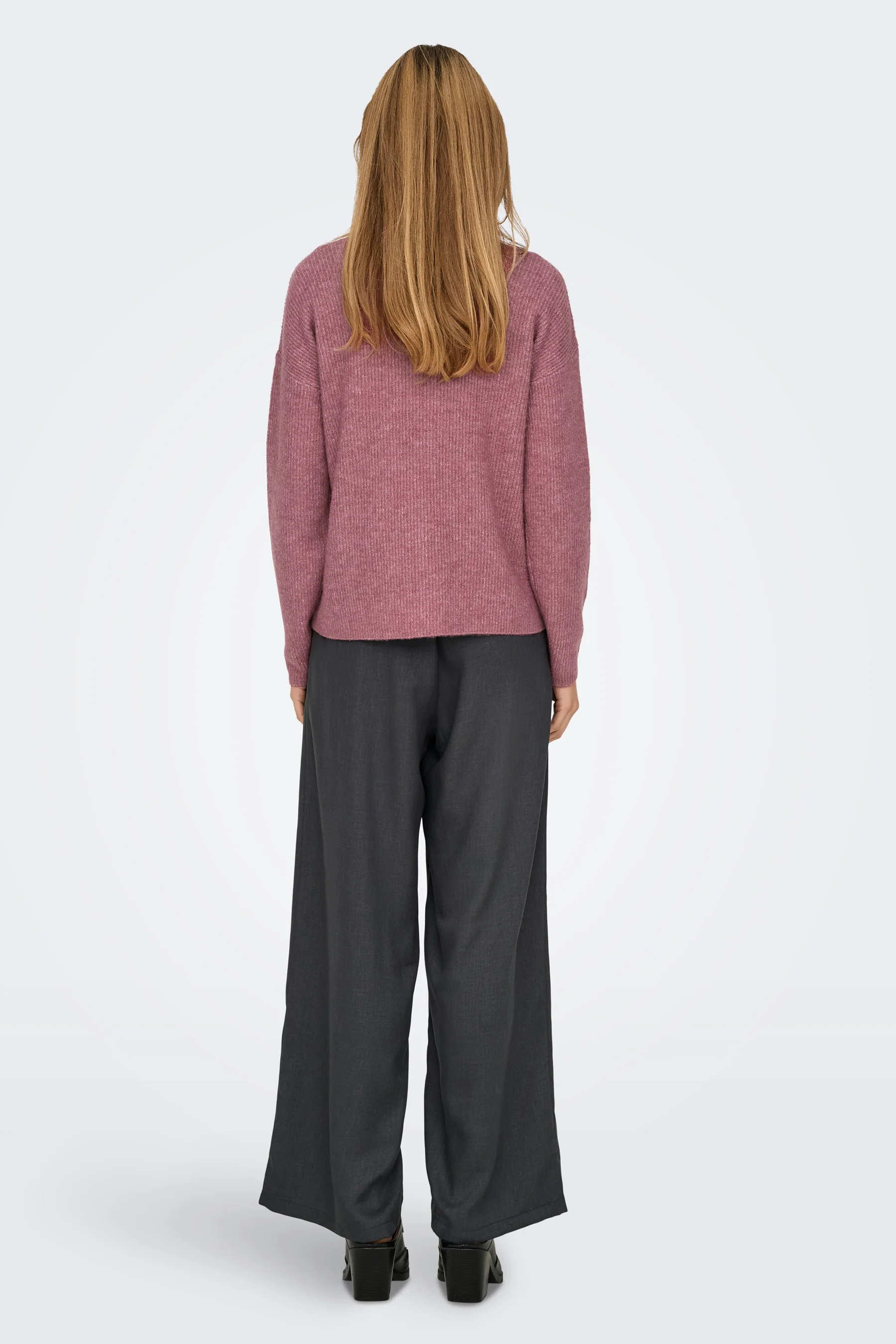 Pull met V-hals - roze - Image 3