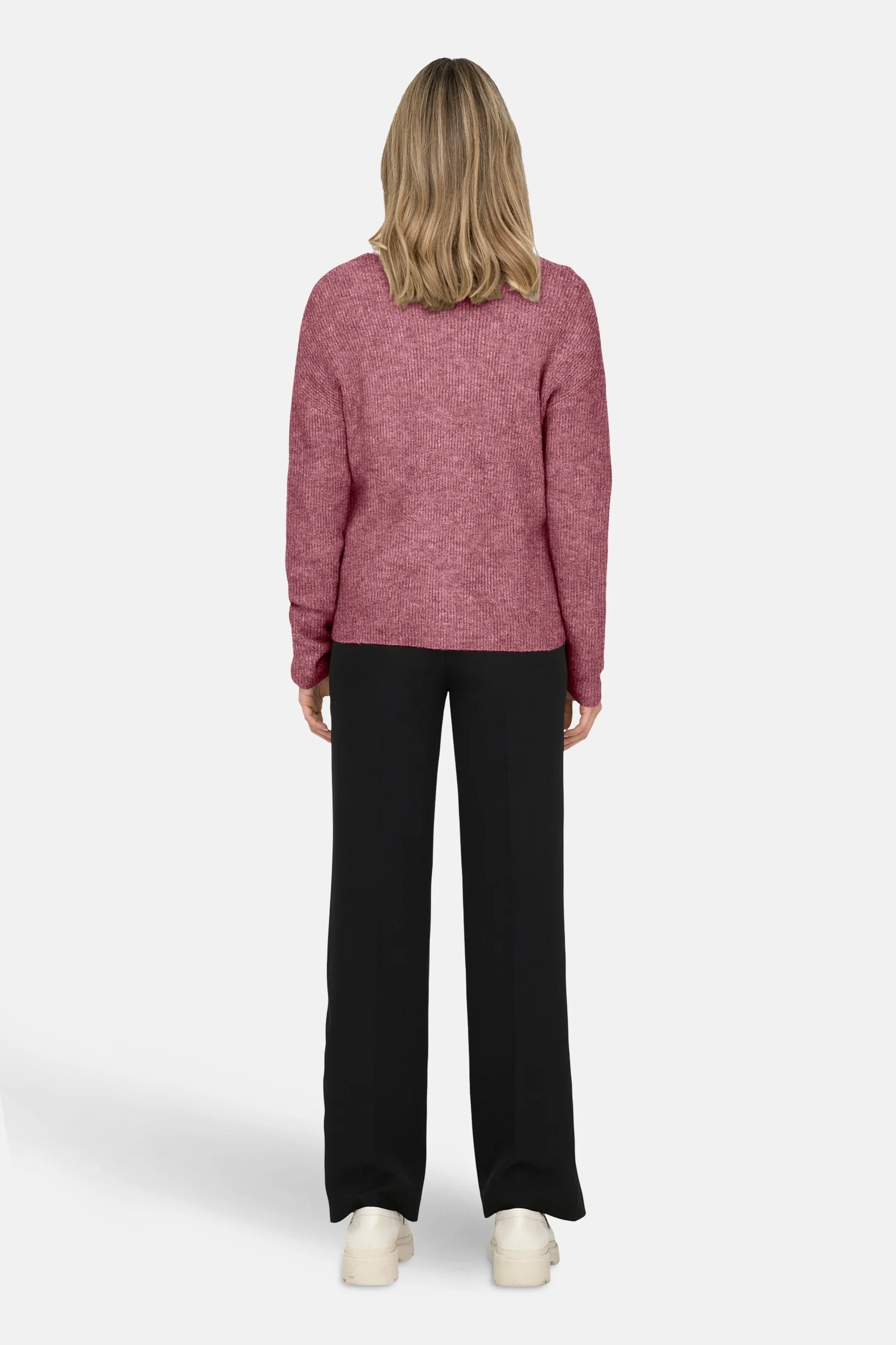Pull met V-hals - roze - Image 2