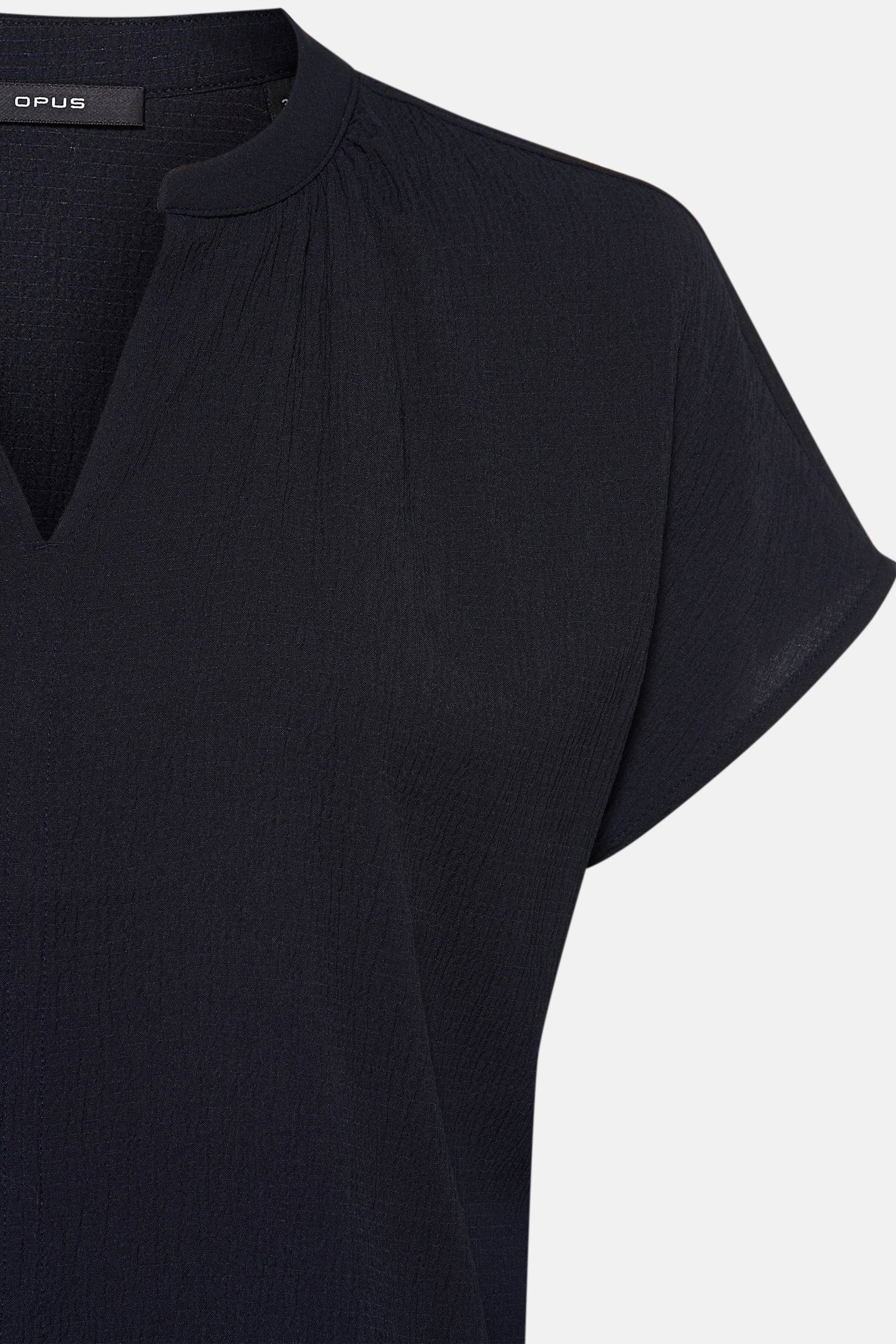 Blouse met korte mouwen - Donkerblauw - Image 7