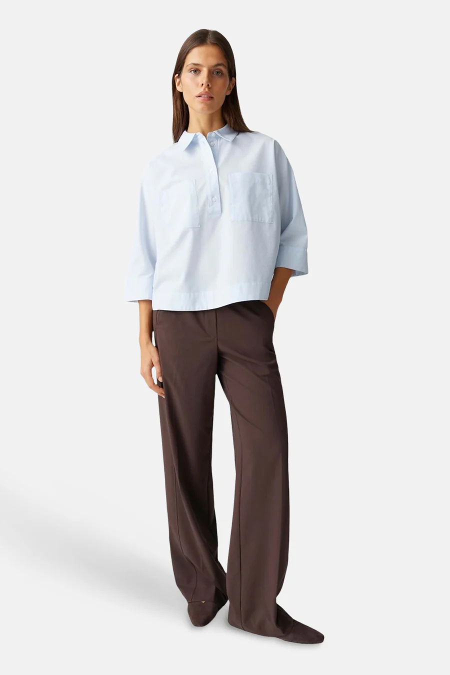 Blouse met korte mouwen - blauw - Image 2