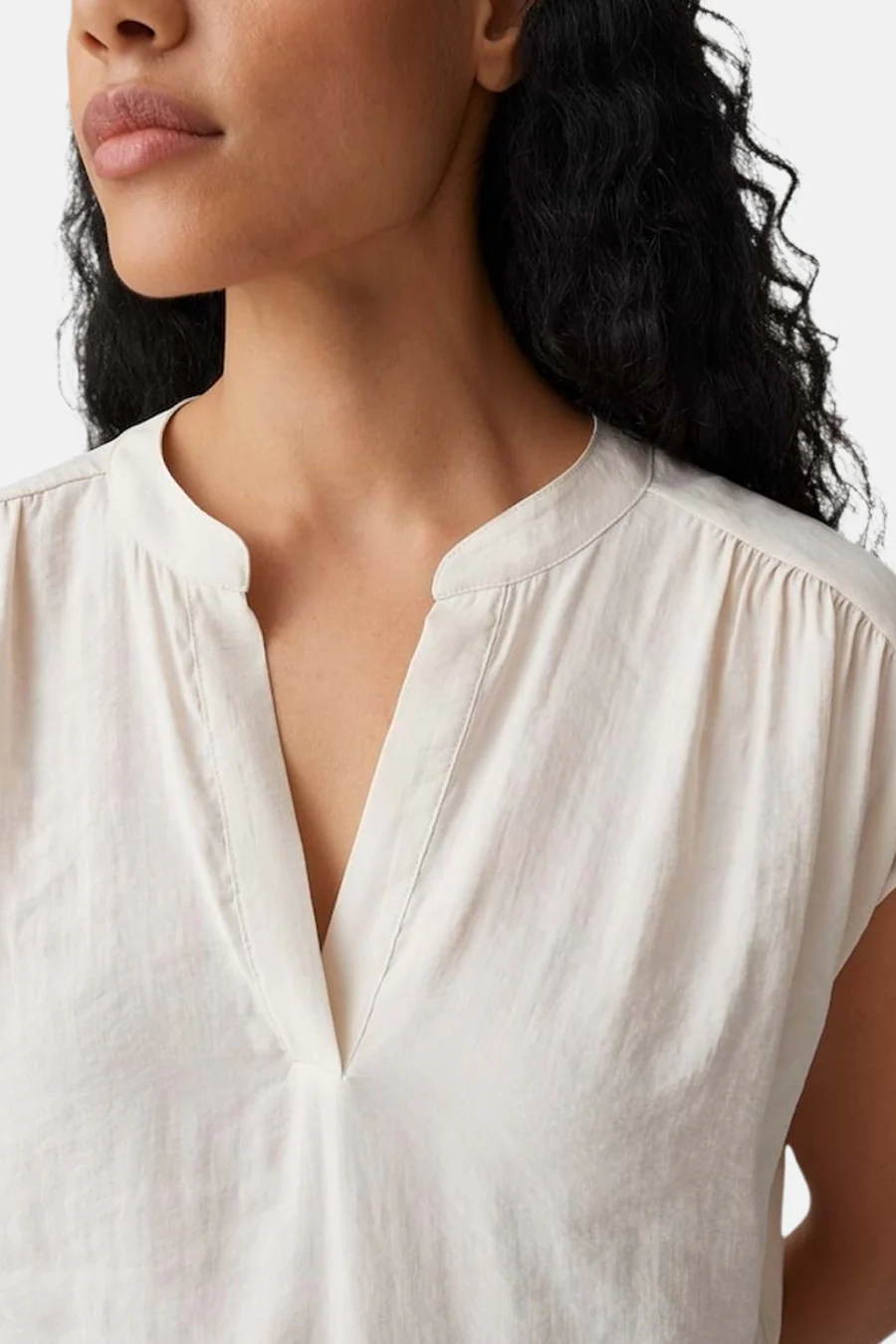 Blouse met korte mouwen - ecru - Image 4
