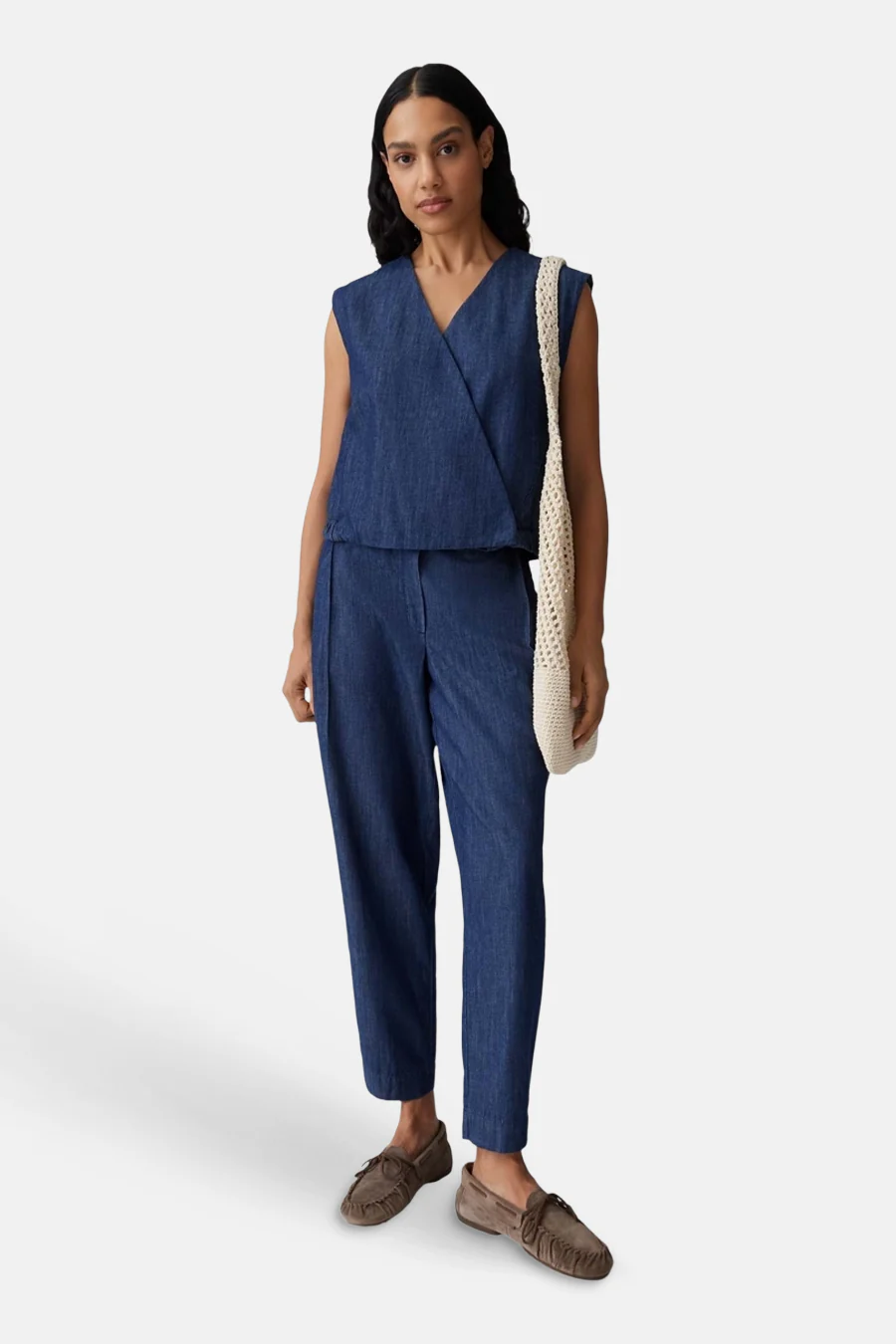 Blouse - Dark blue denim - Image 2