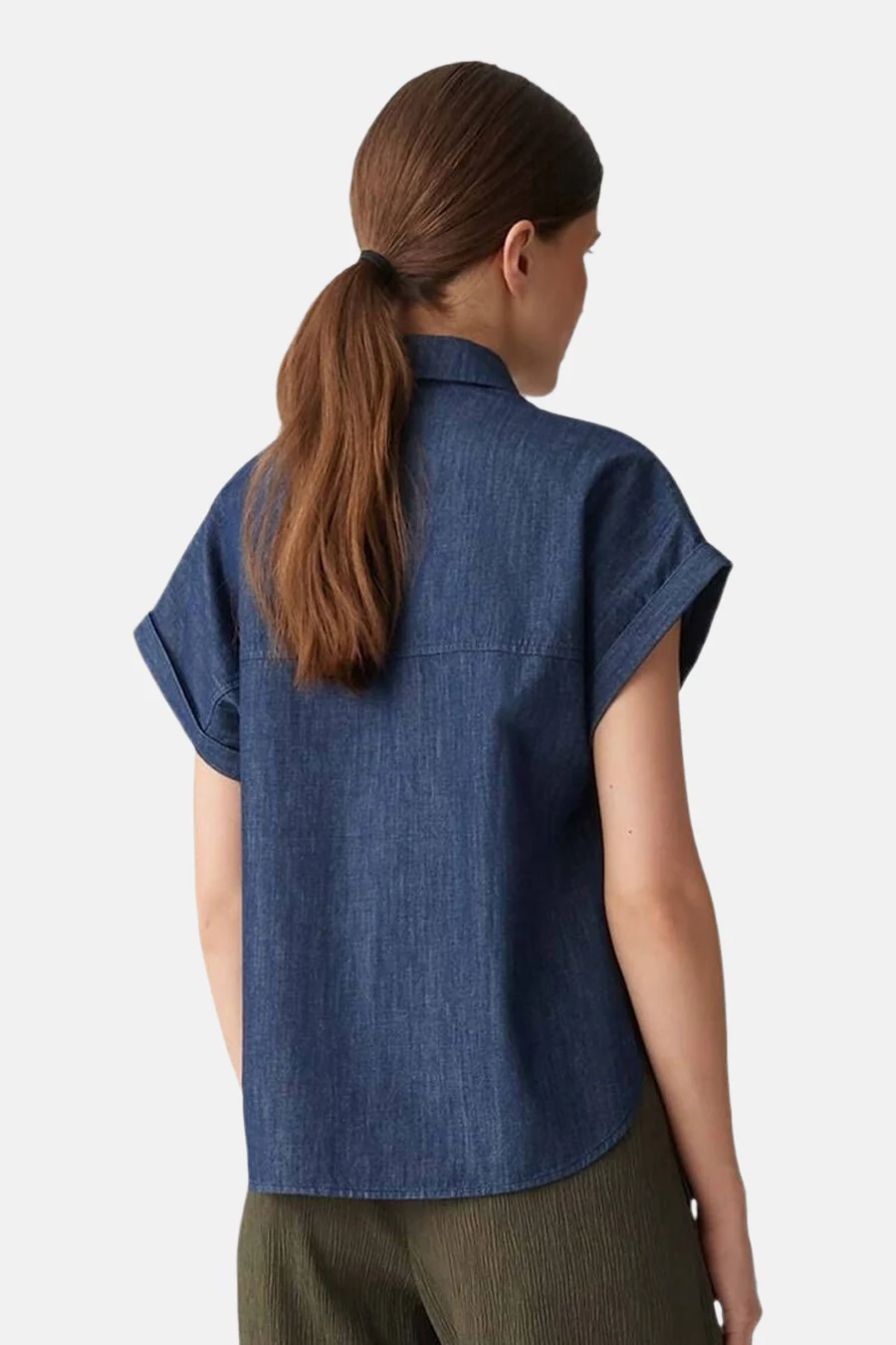 Hemd met korte mouwen - Dark blue denim - Image 3
