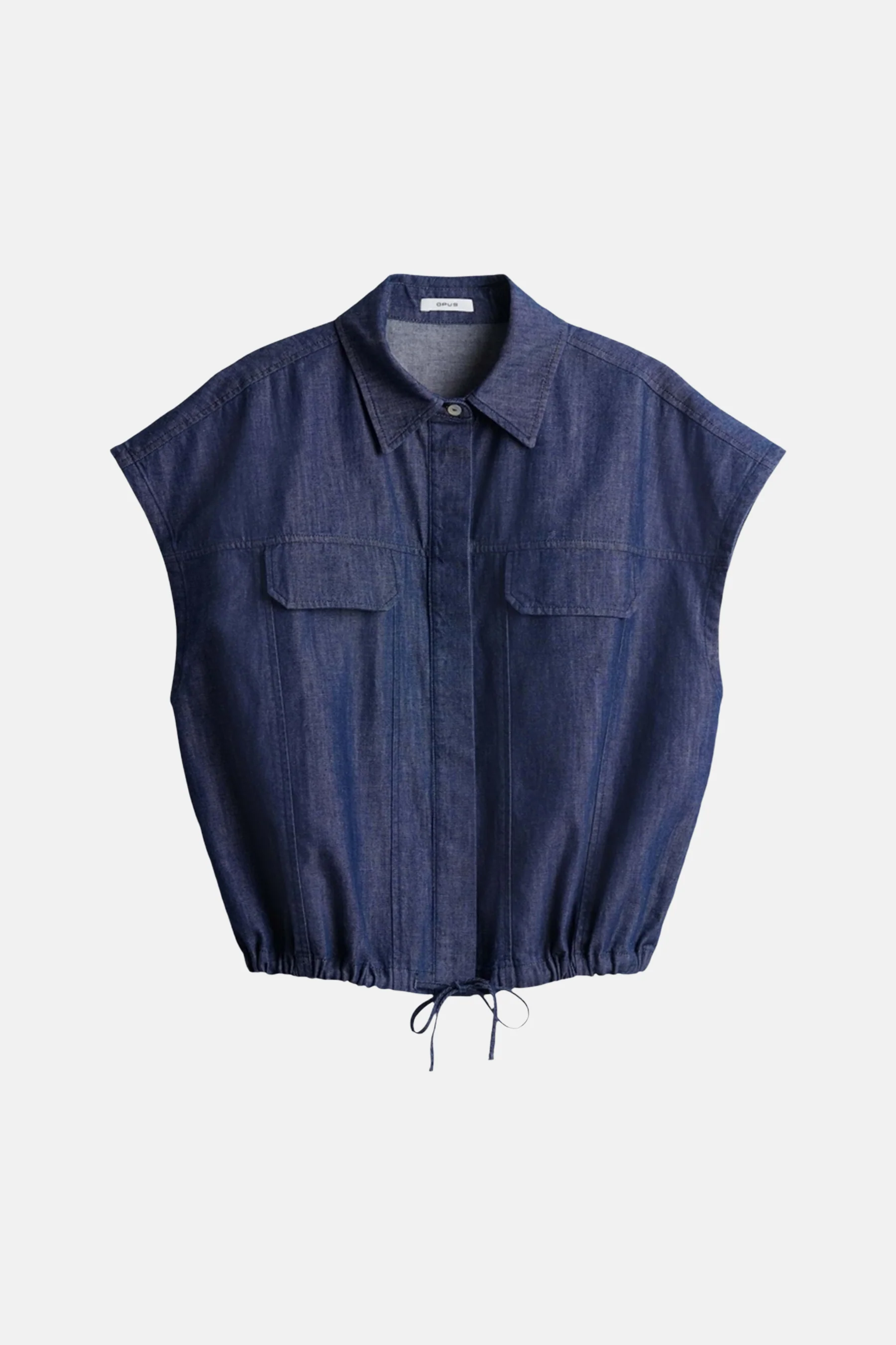 Hemd (zonder mouwen) dark blue denim - OPUS - Image 5