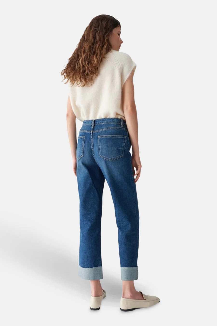 Jeans straight dark blue denim - OPUS - Image 2