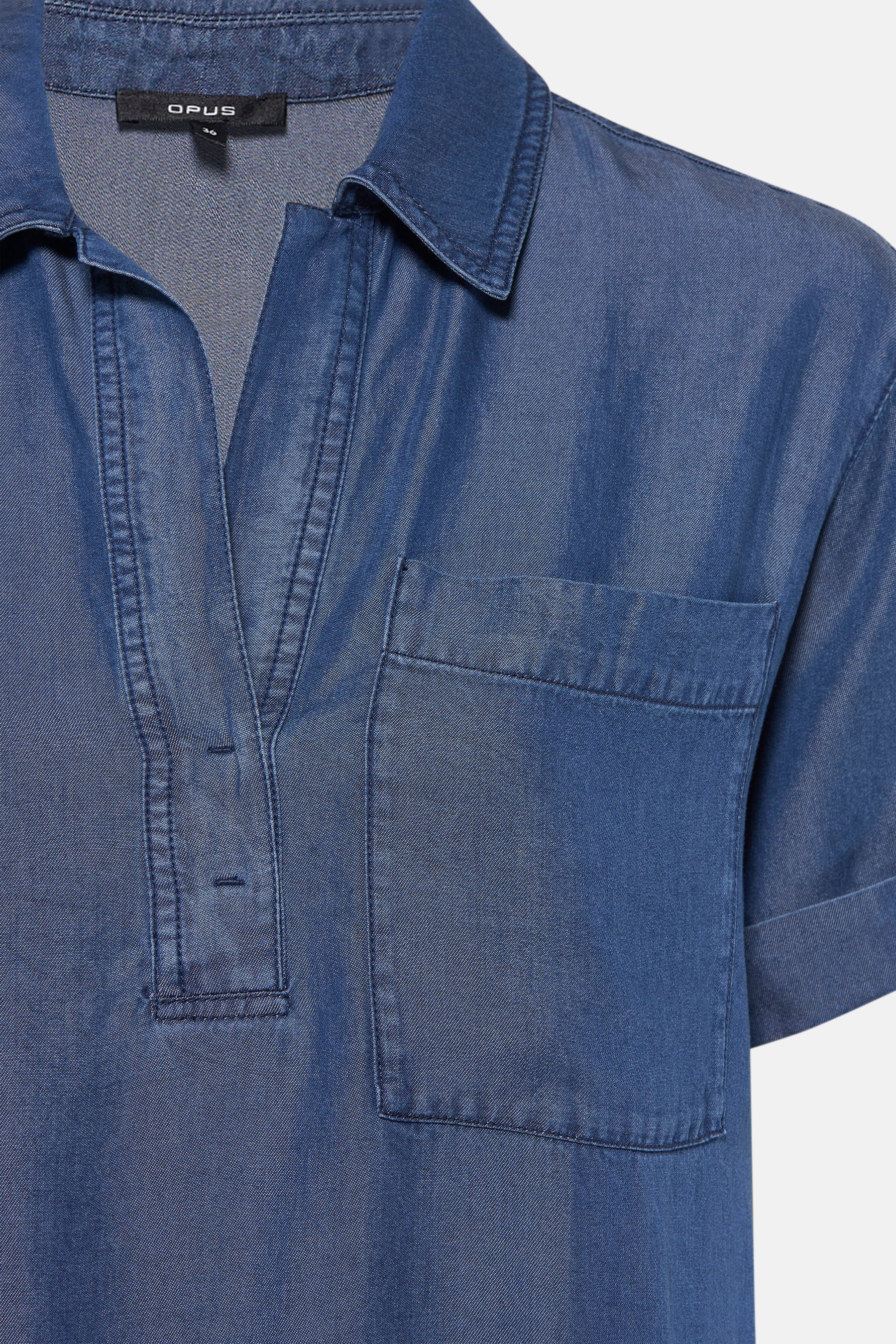 Kleedje met korte mouwen - mid blue denim - Image 4