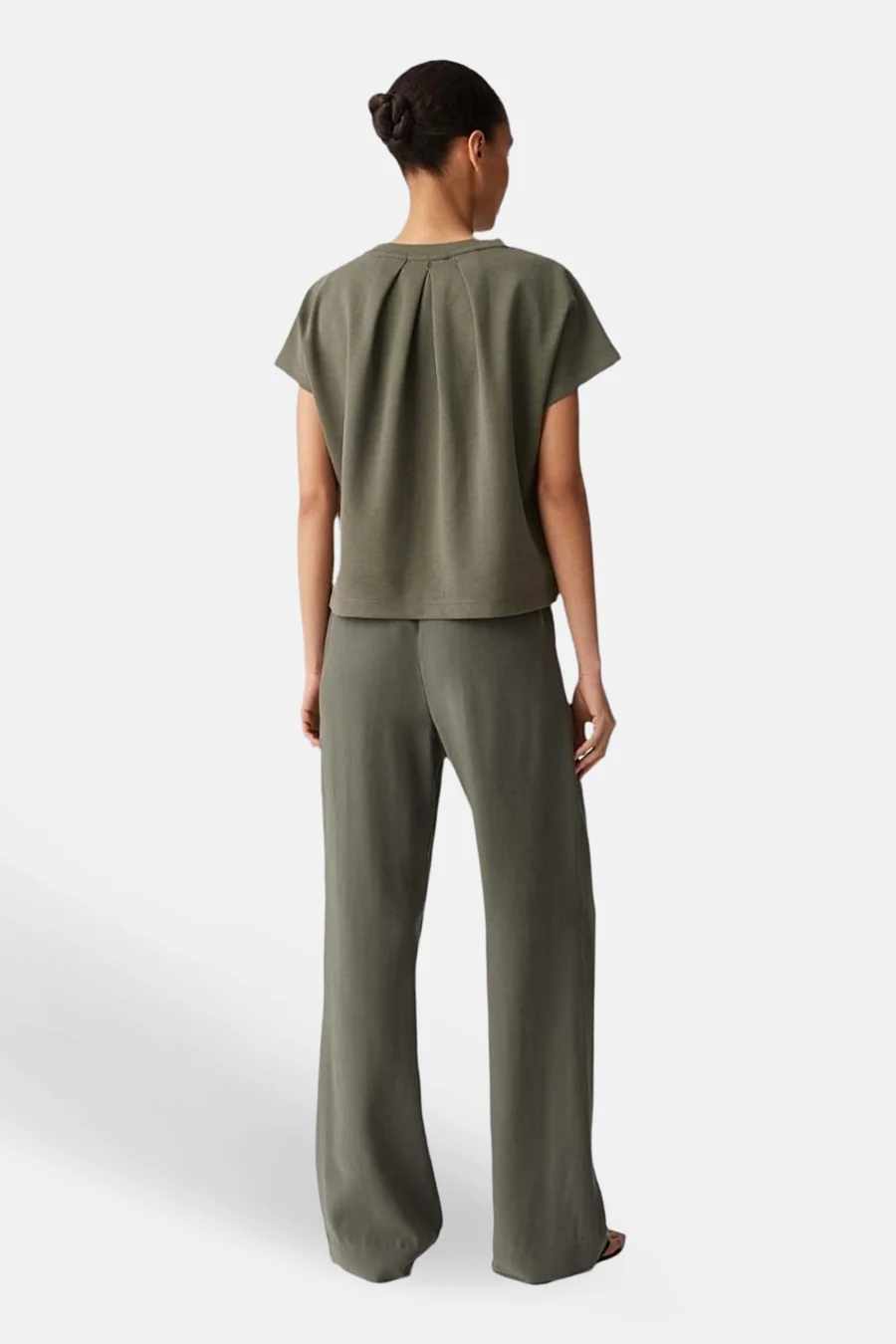 Sweater met ronde hals groen - OPUS - Image 3