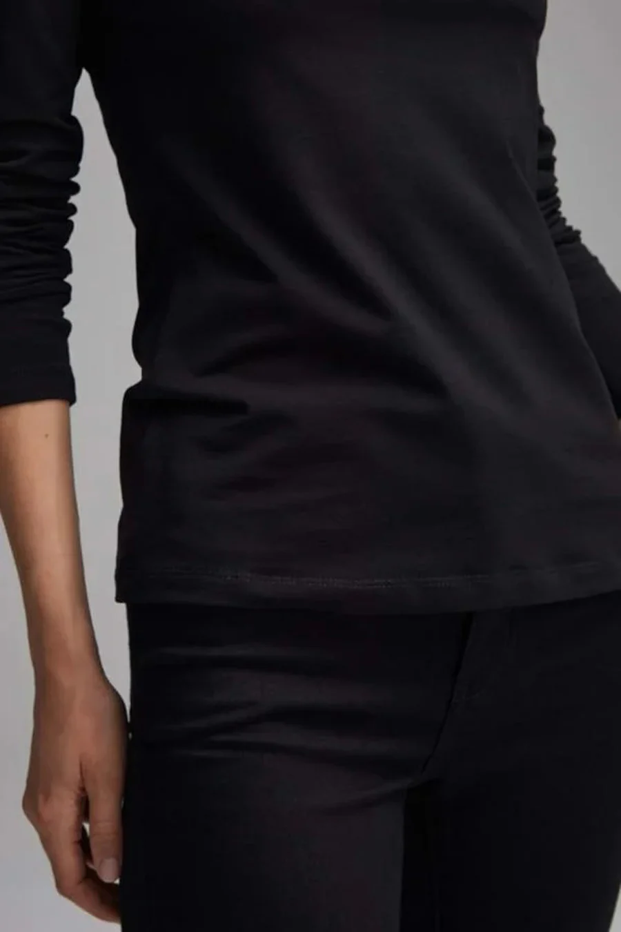 T-shirt (lange mouwen) zwart - OPUS - Image 4