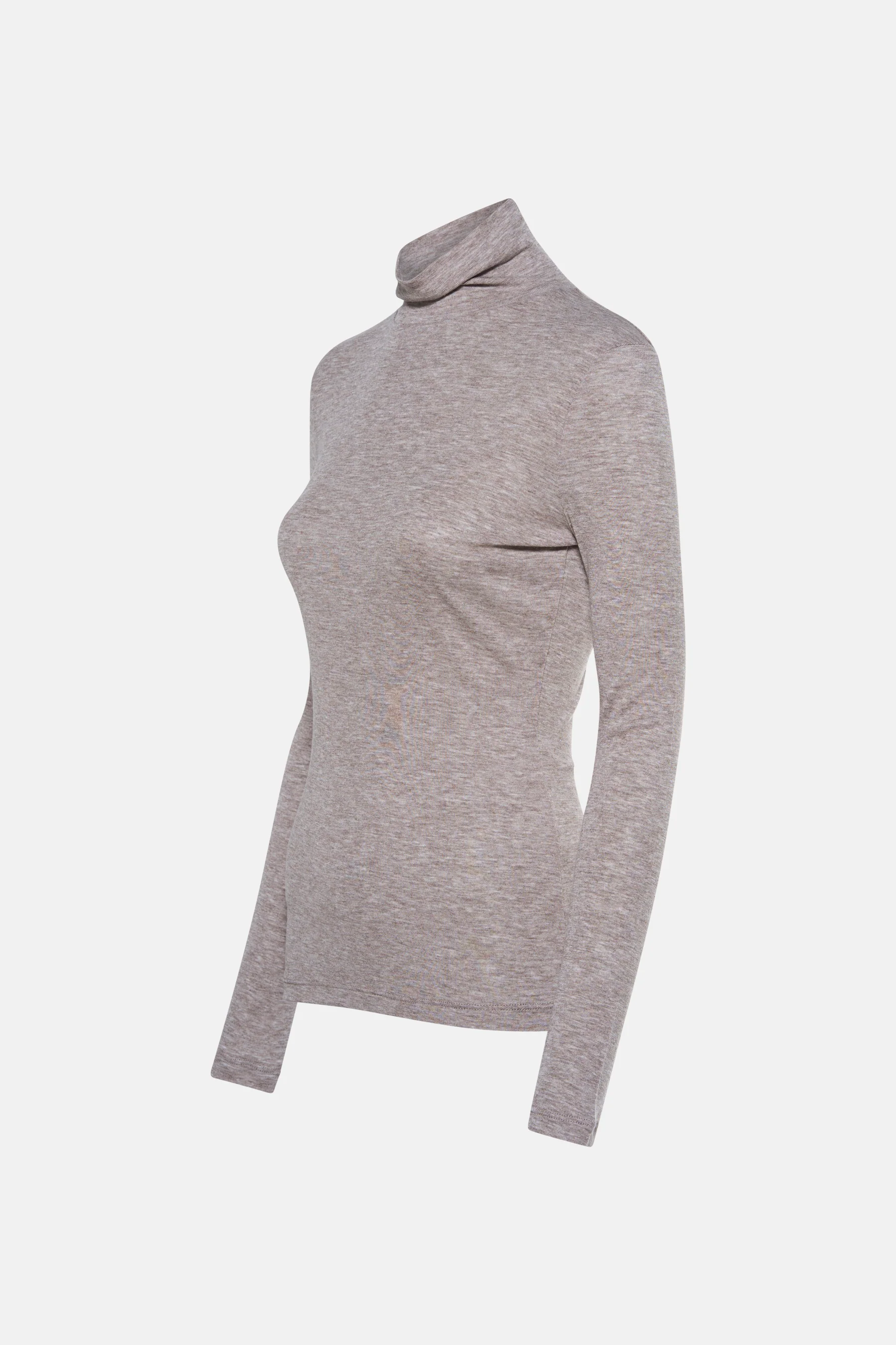 Pull met rolkraag - Beige - Image 2