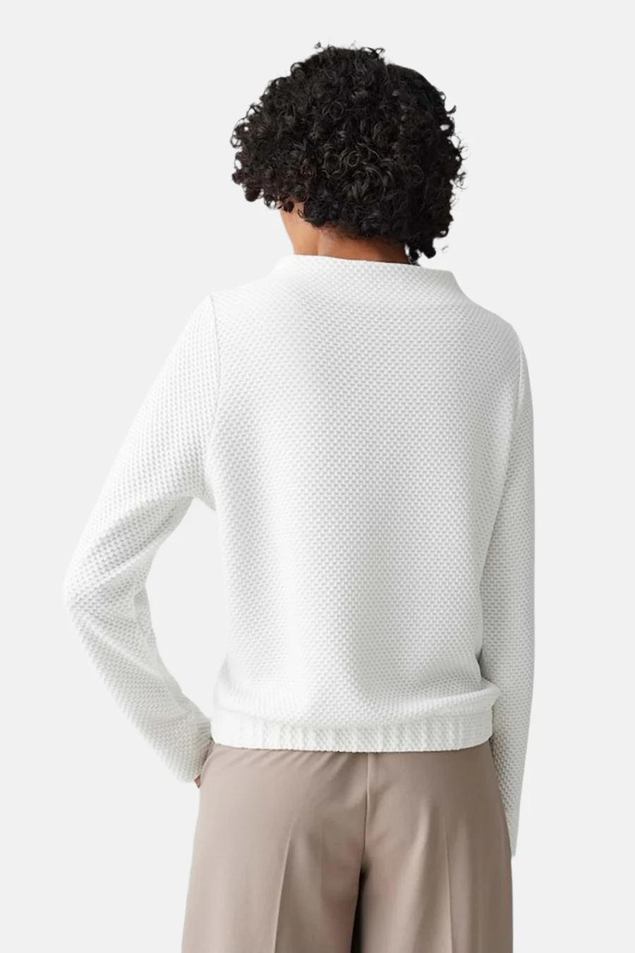 Pull met ronde hals - Wit - Image 3