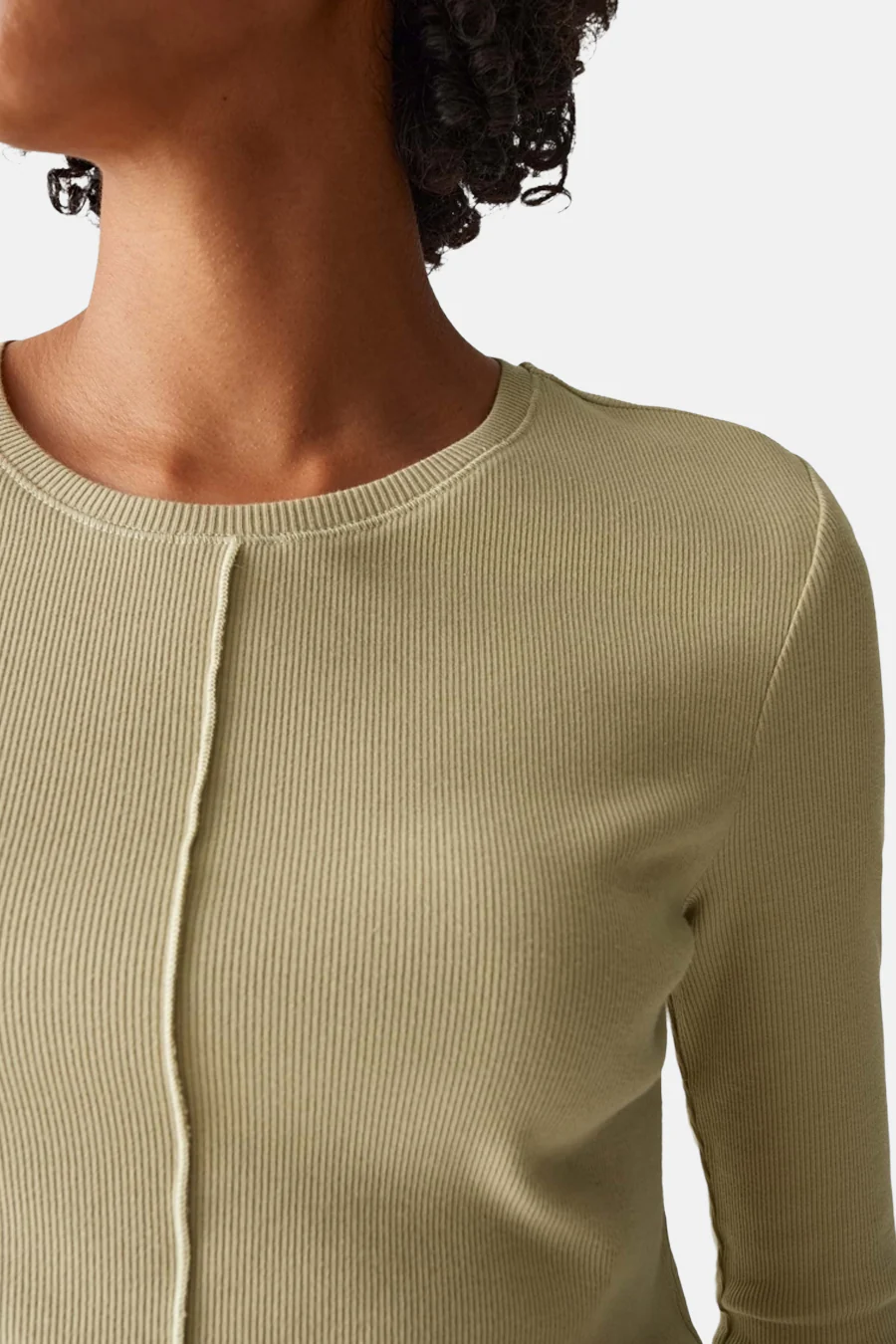 Pull met ronde hals - groen - Image 4