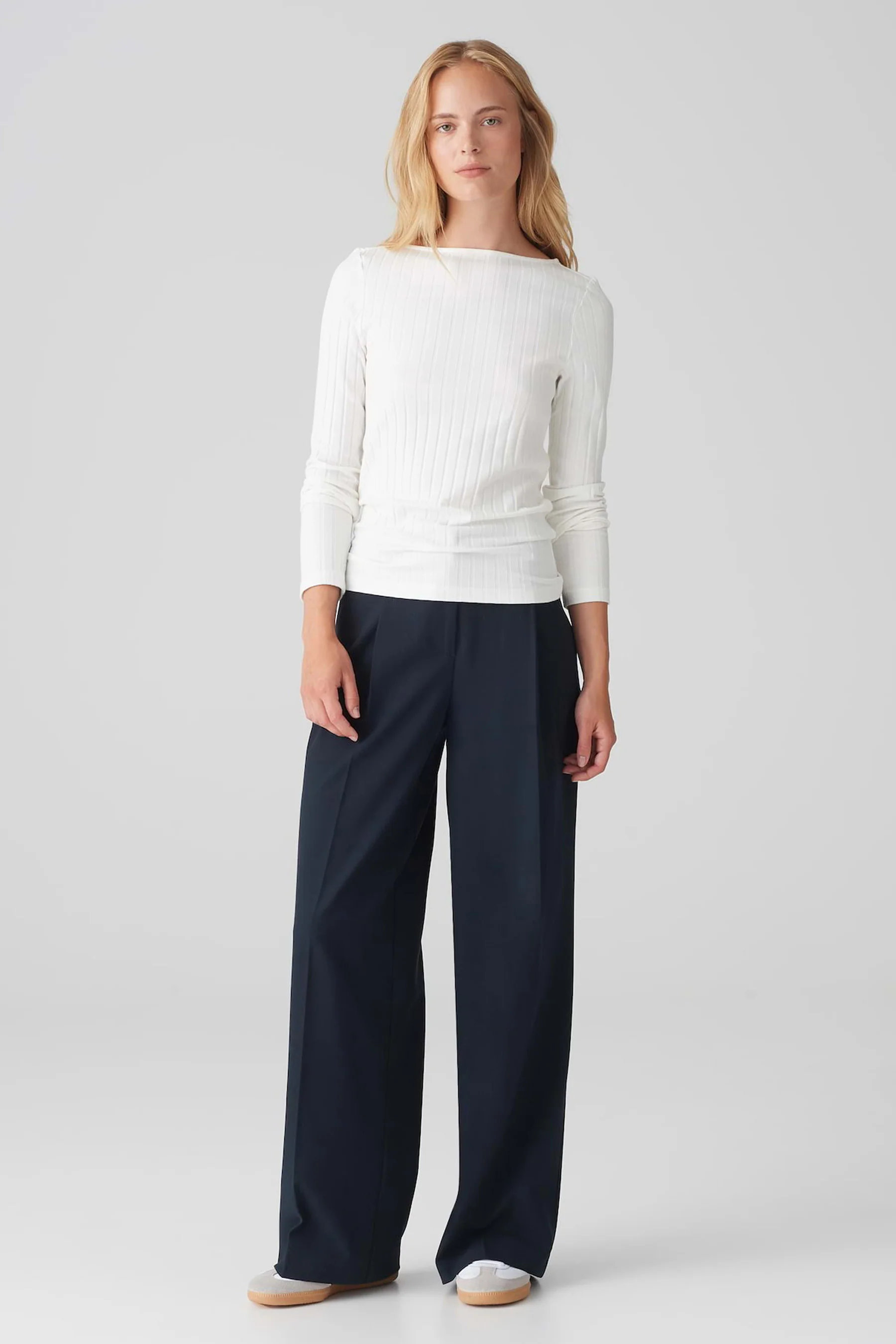Pull met ronde hals - wit - Image 2