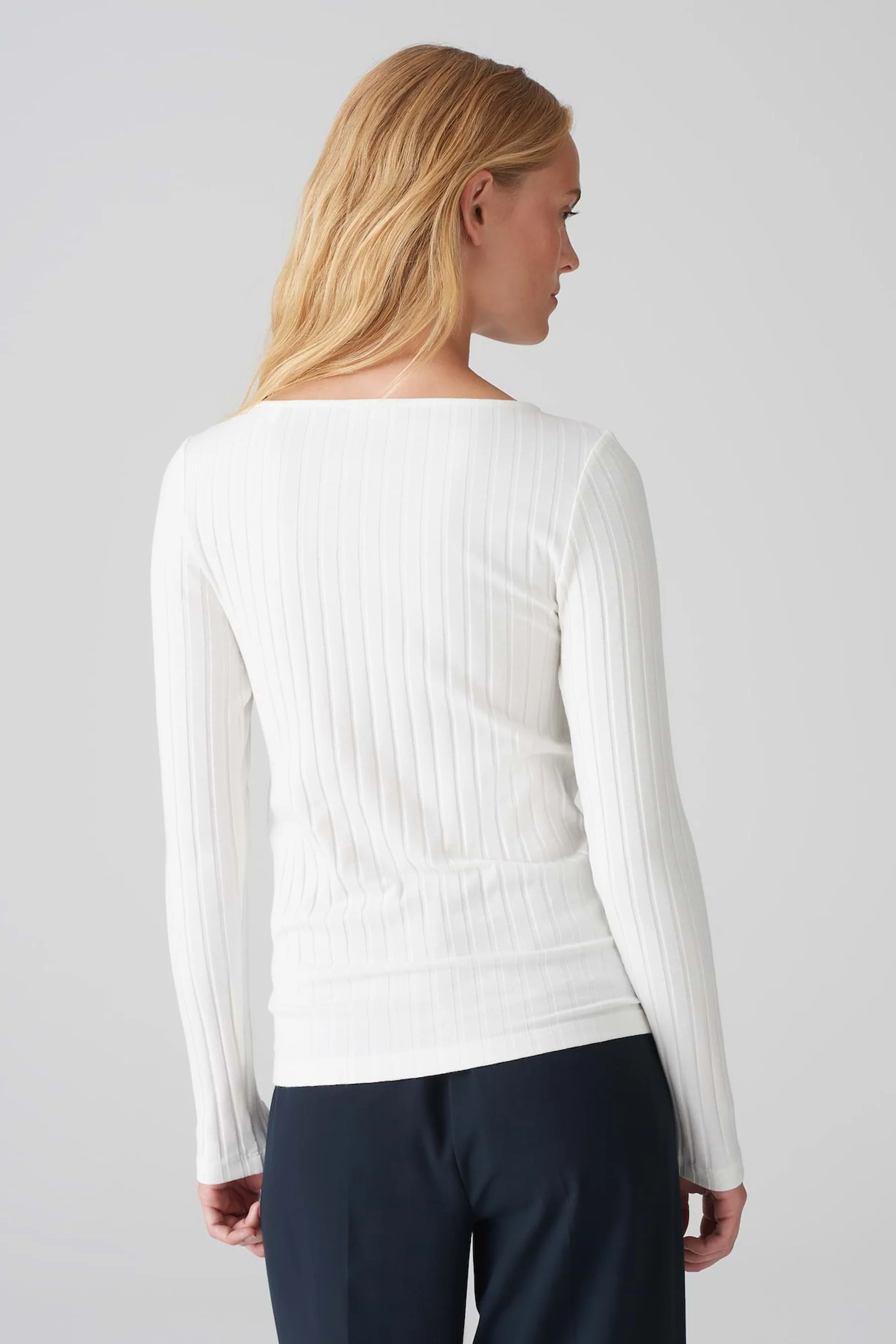 Pull met ronde hals - wit - Image 3