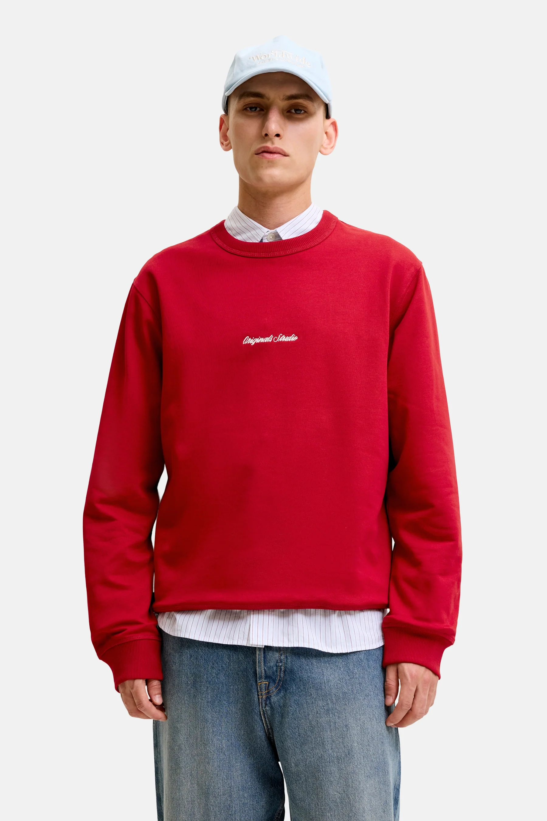Sweater O-hals - rood