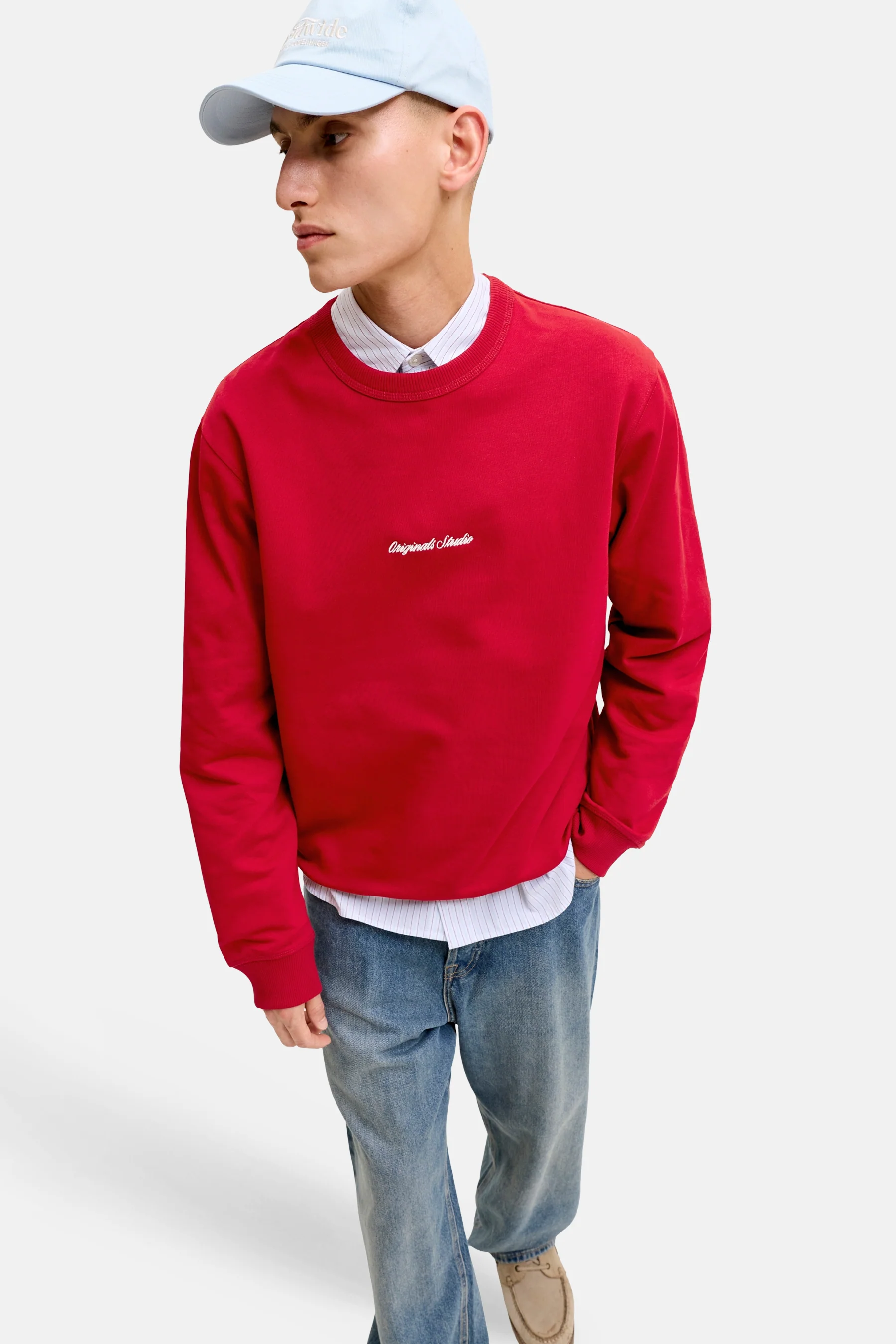 Sweater O-hals - rood - Image 6