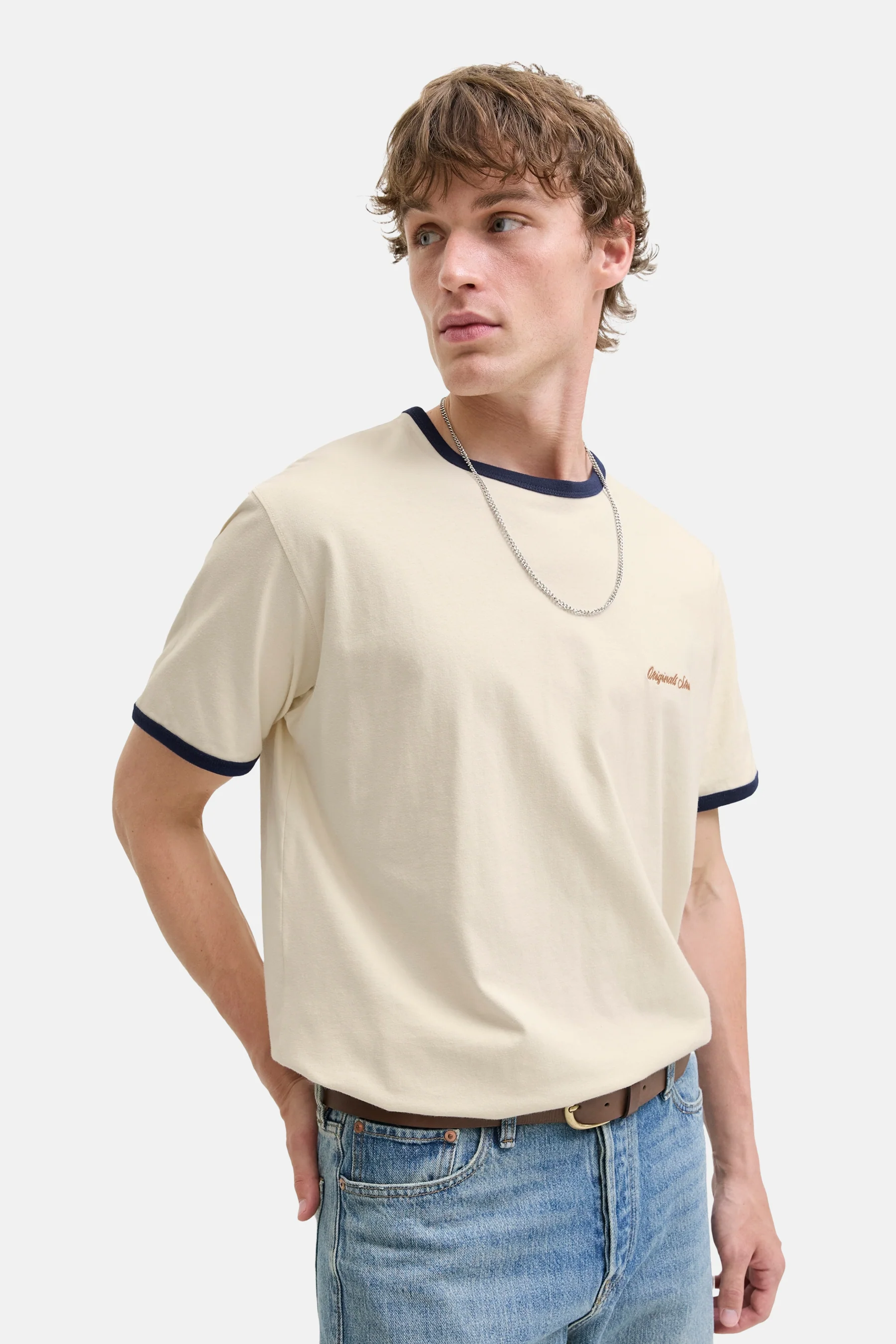 T-shirt met korte mouwen - beige - Image 7