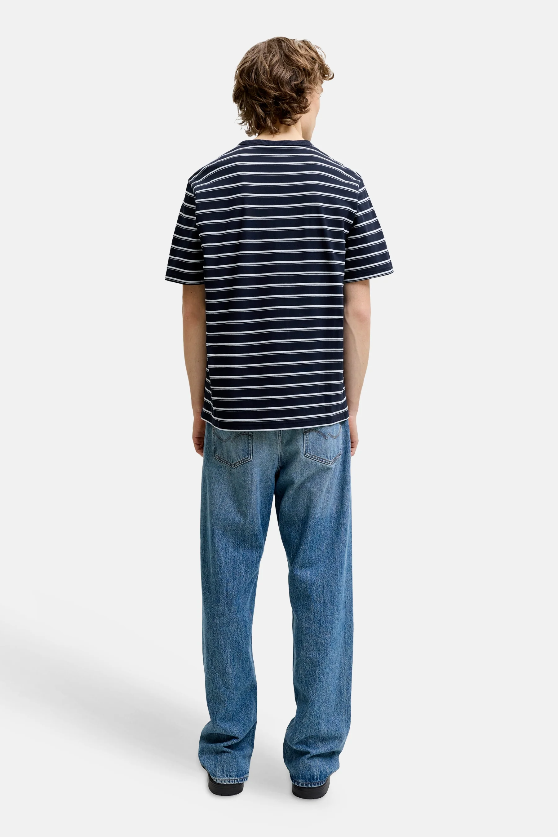 T-shirt (korte mouwen) blauw - ORIGINALS BY JACK & JONES - Image 3