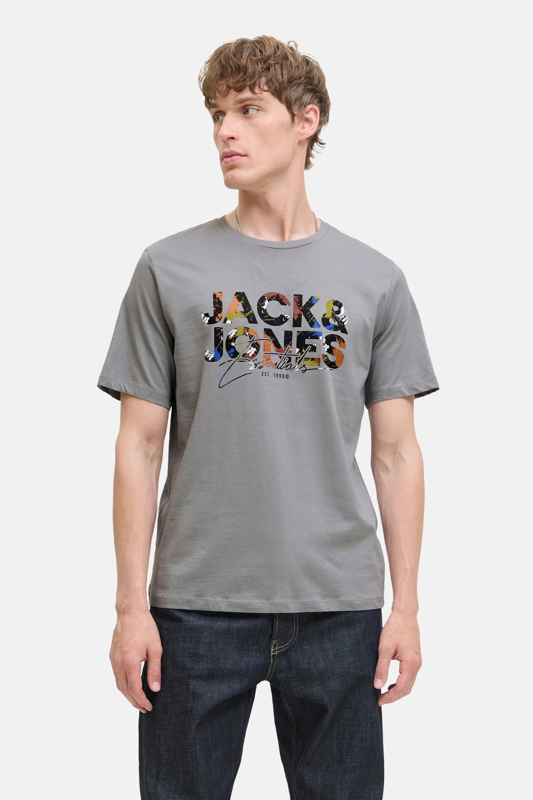 T-shirt met korte mouwen - grijs