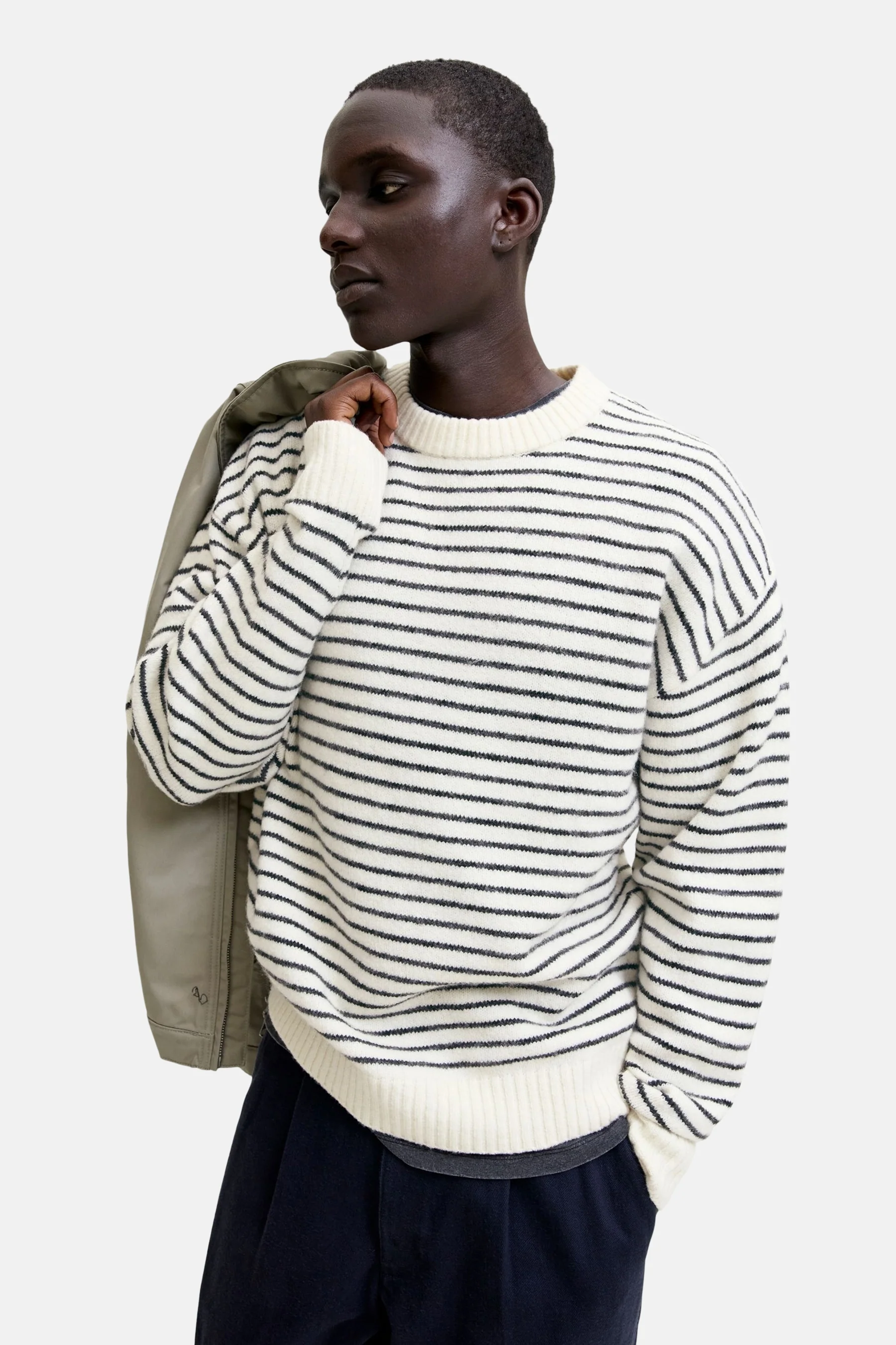 Pull met ronde hals - Ecru - Image 7