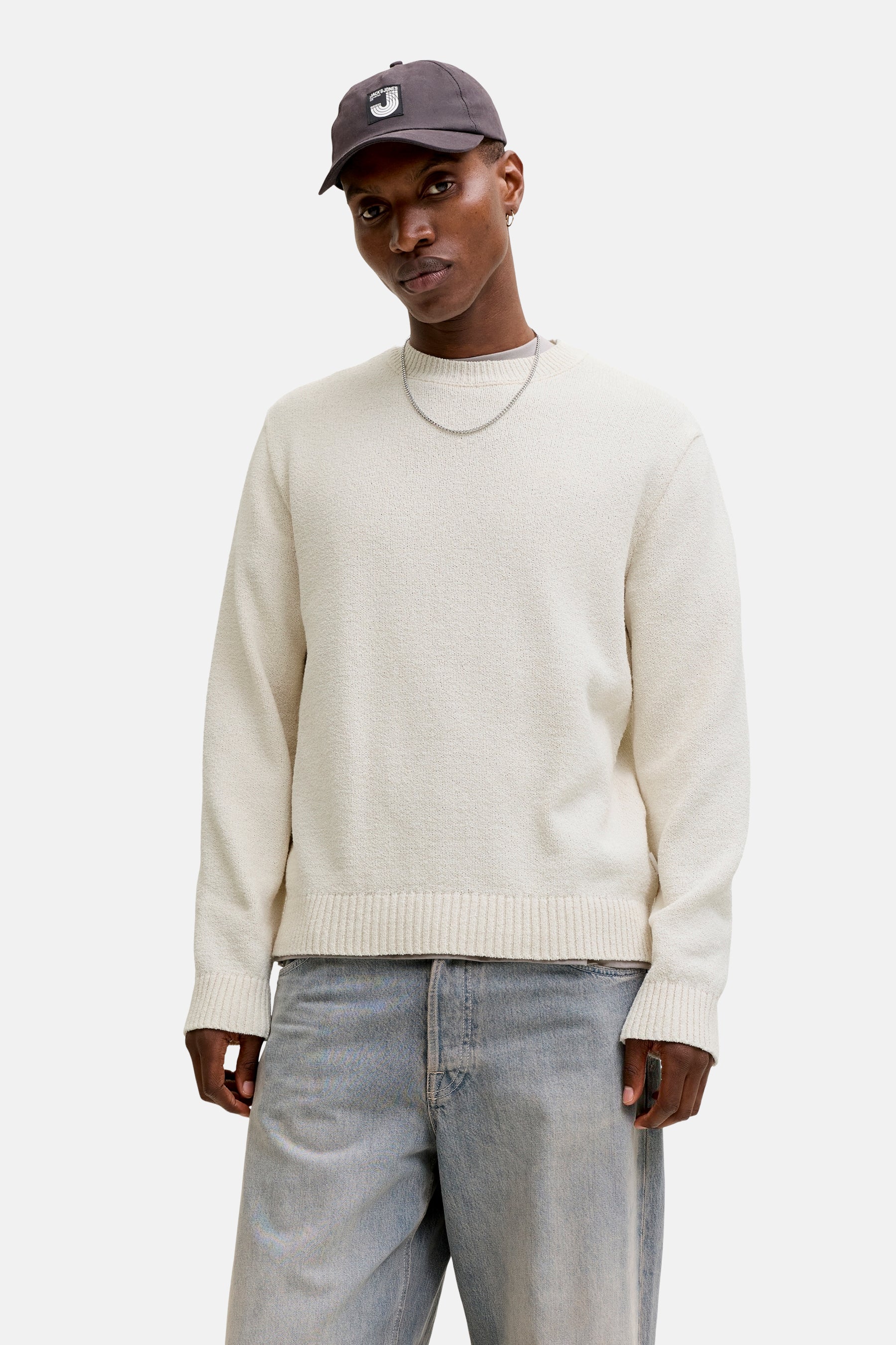 Pull met ronde hals - ecru - Image 2