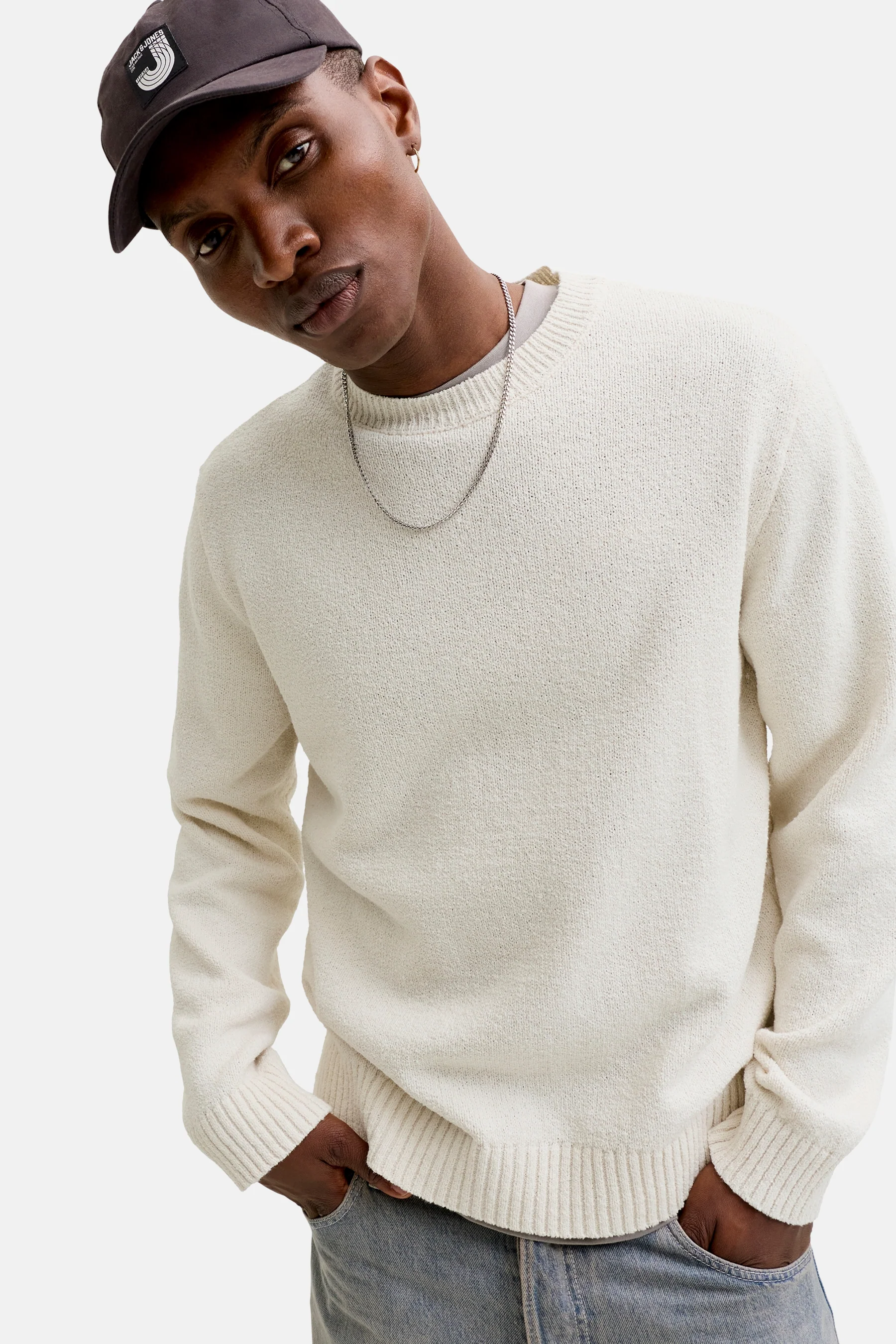 Pull met ronde hals - ecru - Image 4