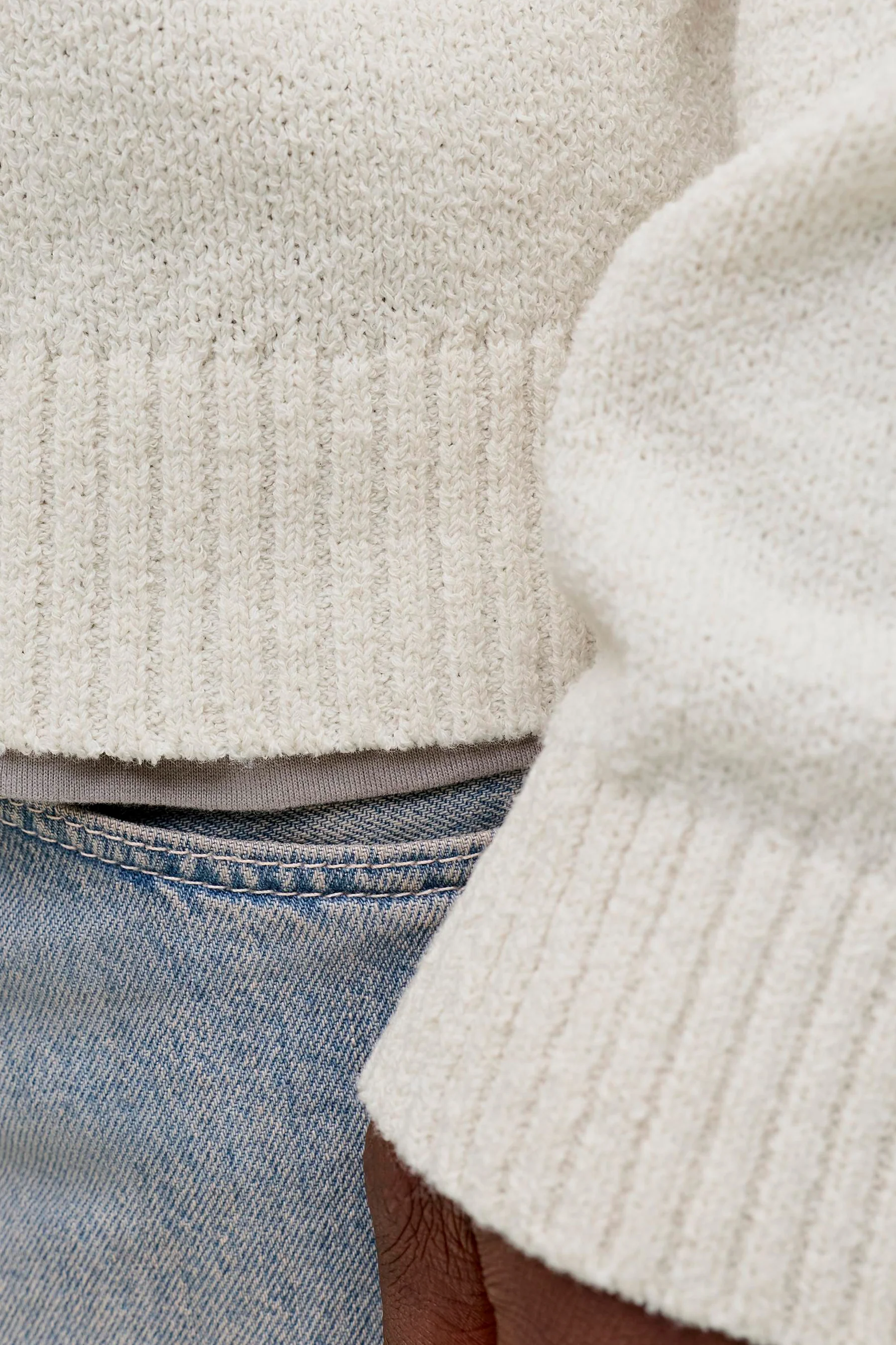Pull met ronde hals - ecru - Image 5
