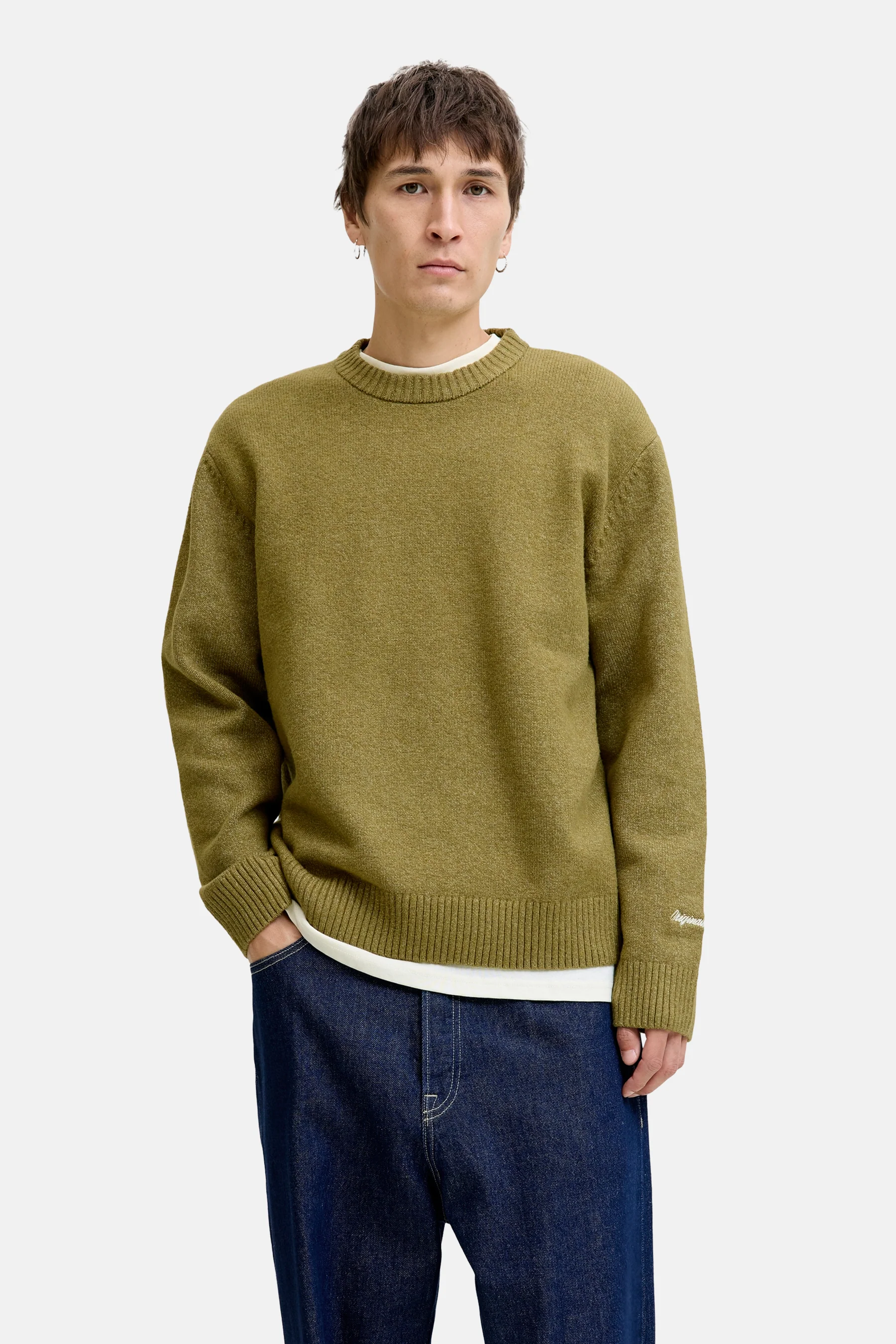 Pull met ronde hals - groen